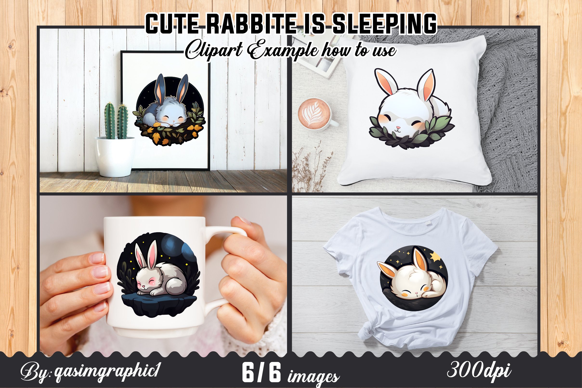 Cute kawaii Rabbit Printable Stickers for kids view 3