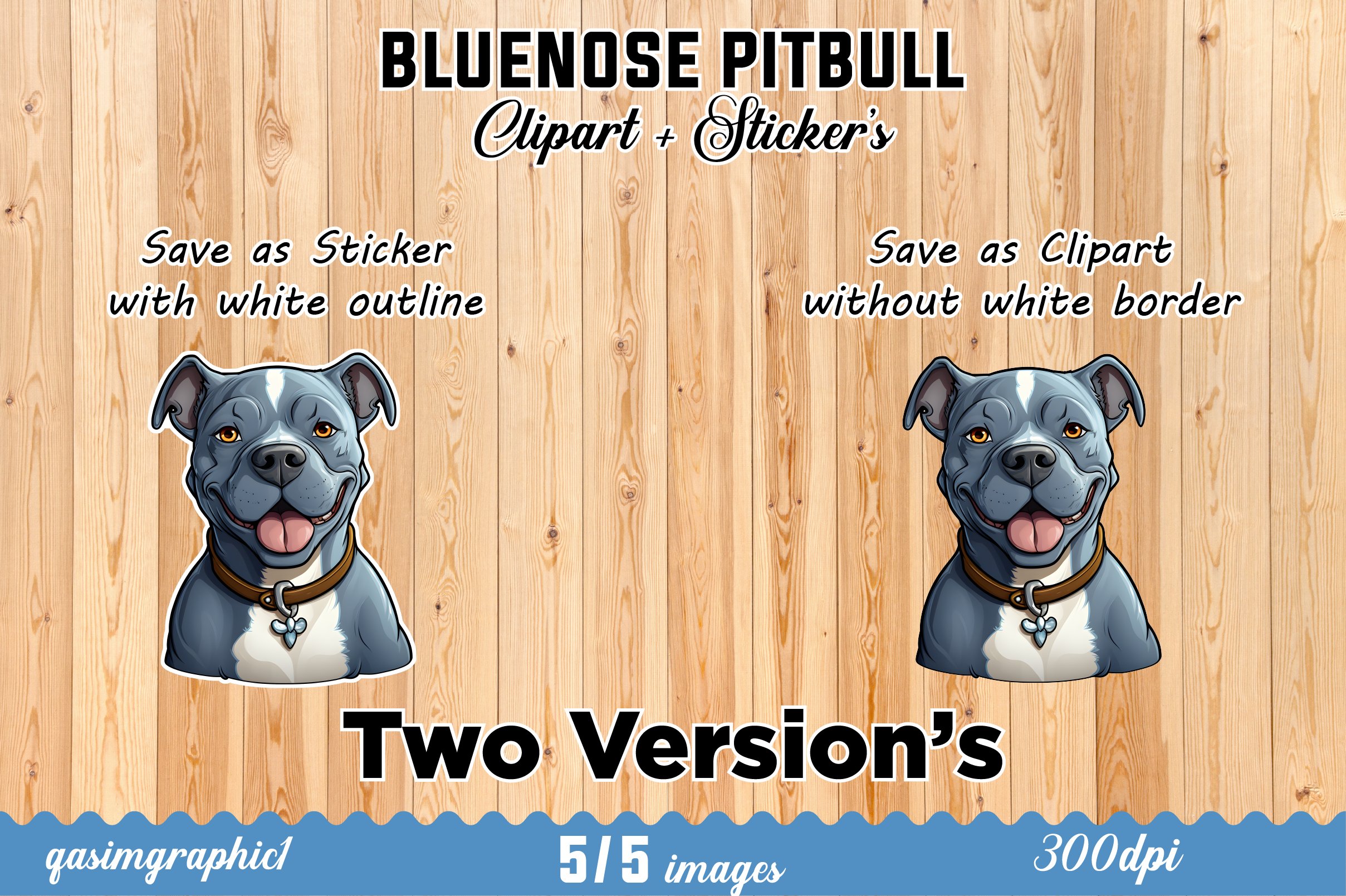 Cute kawaii PitBull Dog Printable Stickers for Kids view 2