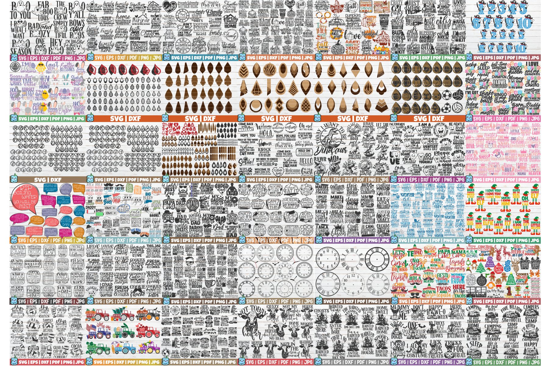 SVG SUPER Bundle - More than 5000 vector designs view 3