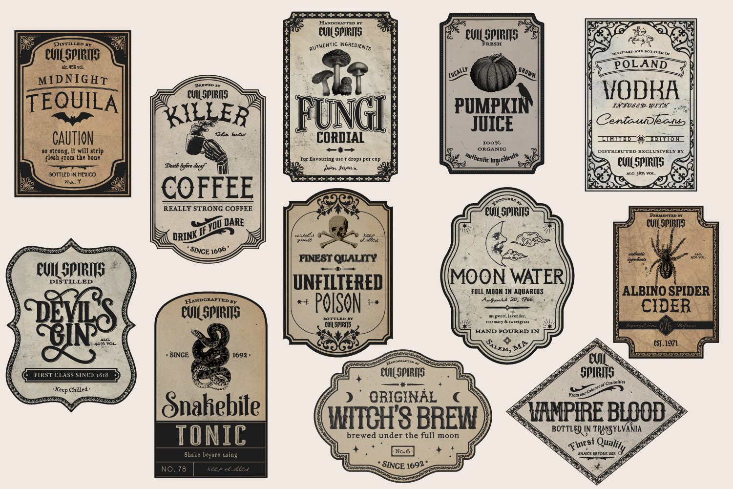 Halloween Labels | Halloween Stickers view 2