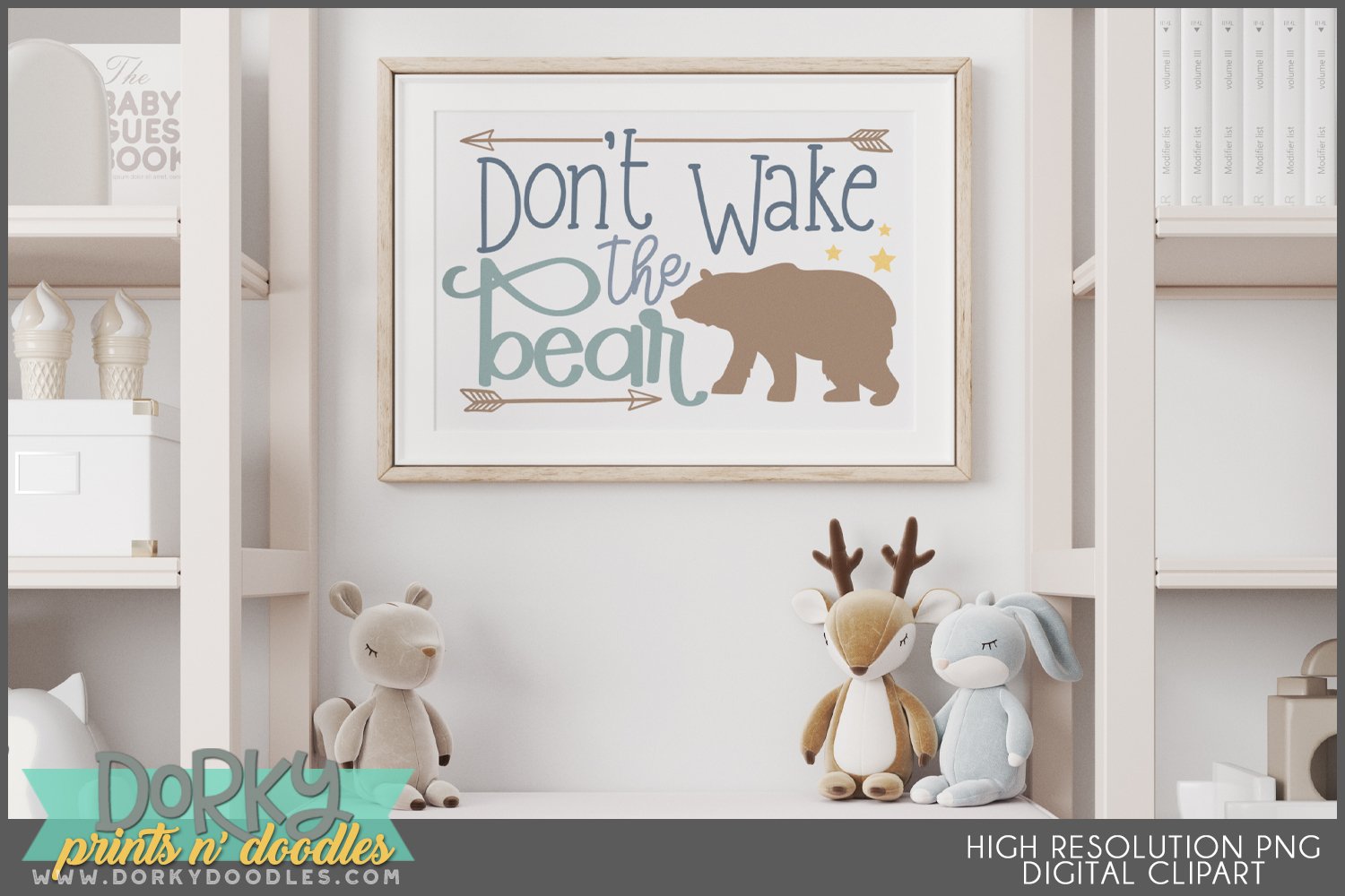 Rustic Nursery Designs for Sublimation Stickers and Decor view 3
