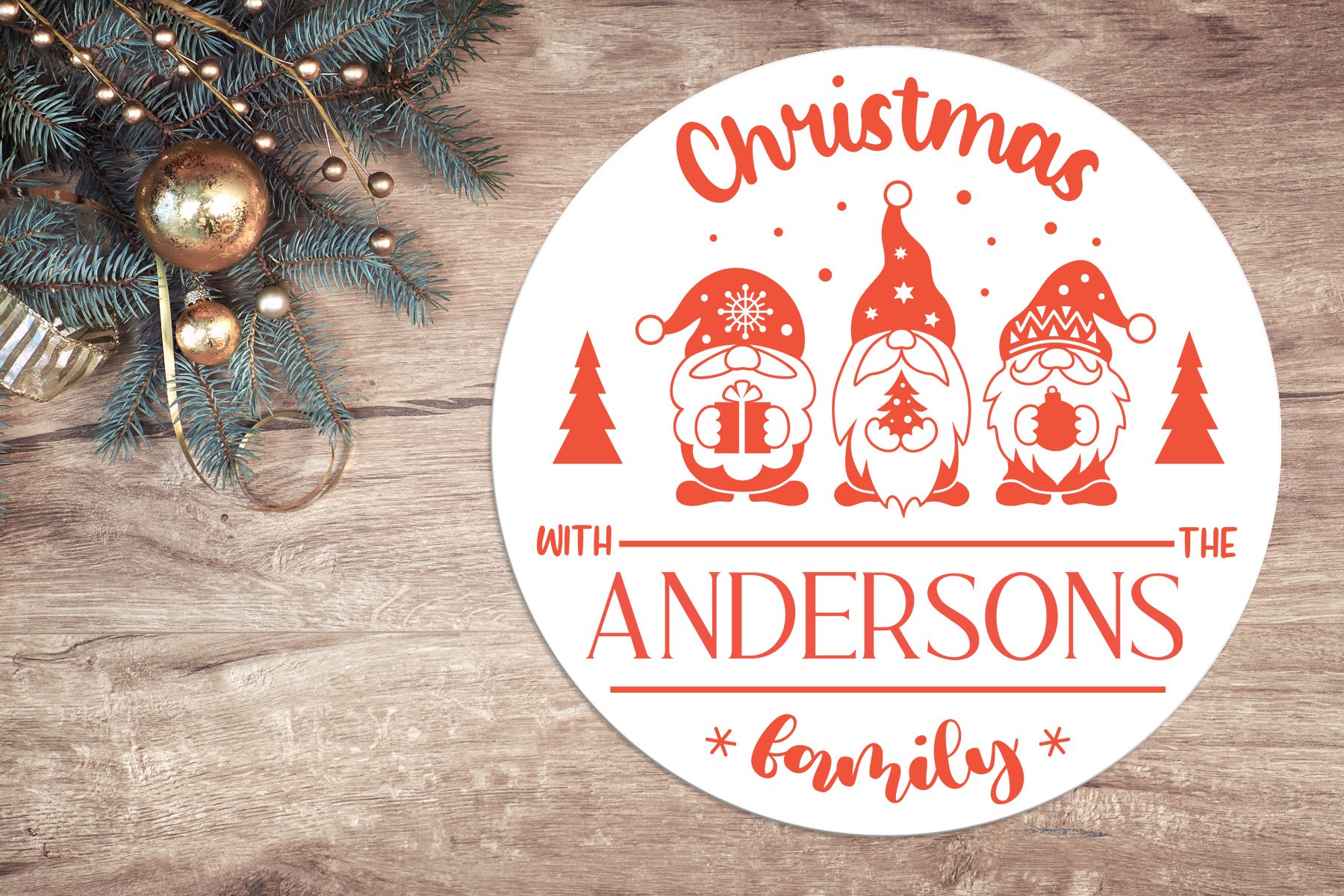 Christmas Monogram svg, Christmas door sign bundle svg cut view 3
