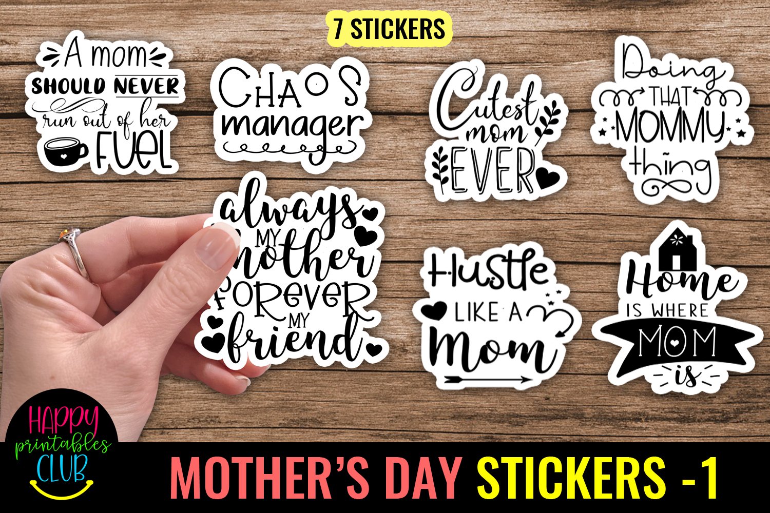 Mothers Day Printable Stickers I Mom Stickers