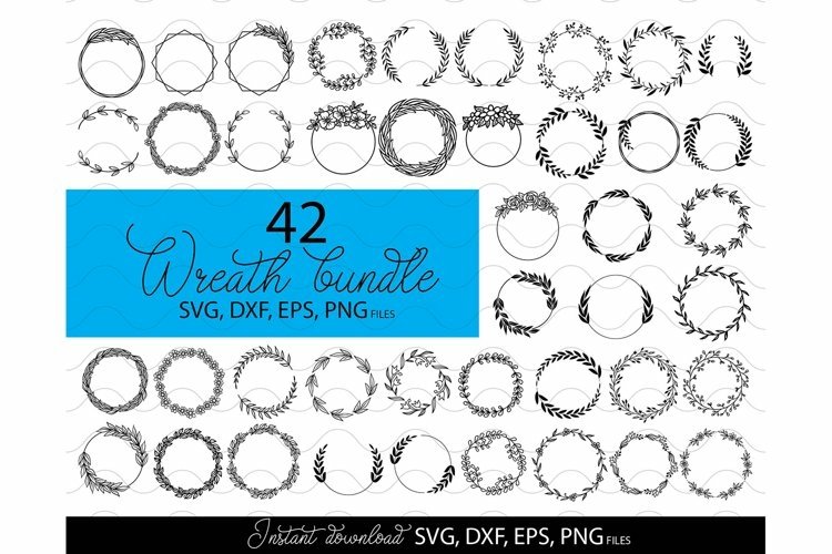 Wreath Bundle | Circle Frame | Floral Wreath SVG Bundle