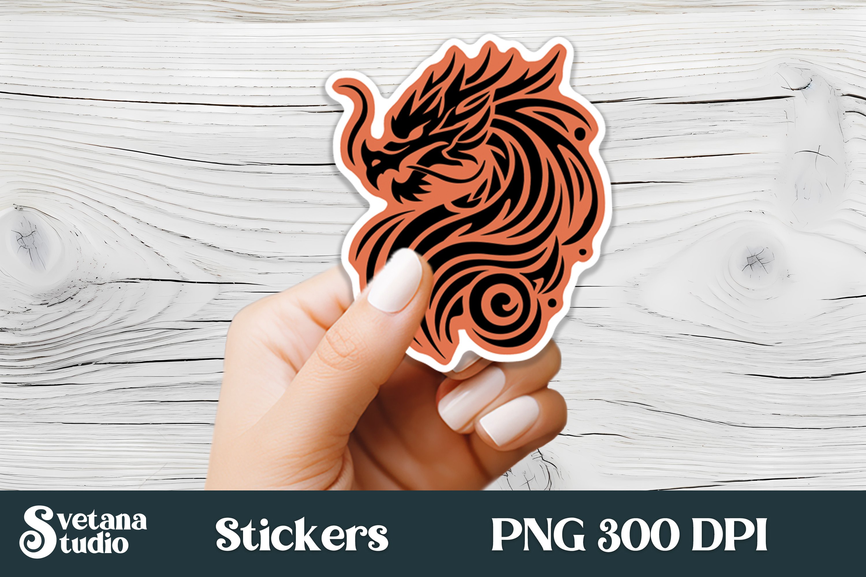 Dragon stickers PNG bundle | Animal sticker printable view 3