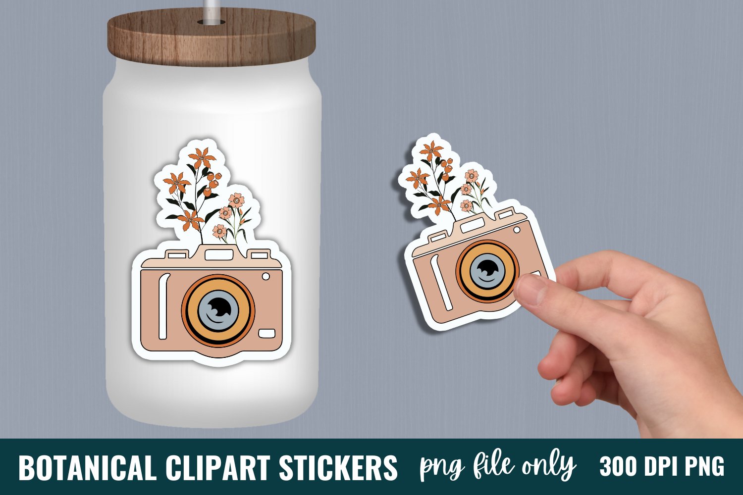 Botanical Clipart Sticker Bundle, Botanical Sticker Bundle view 3