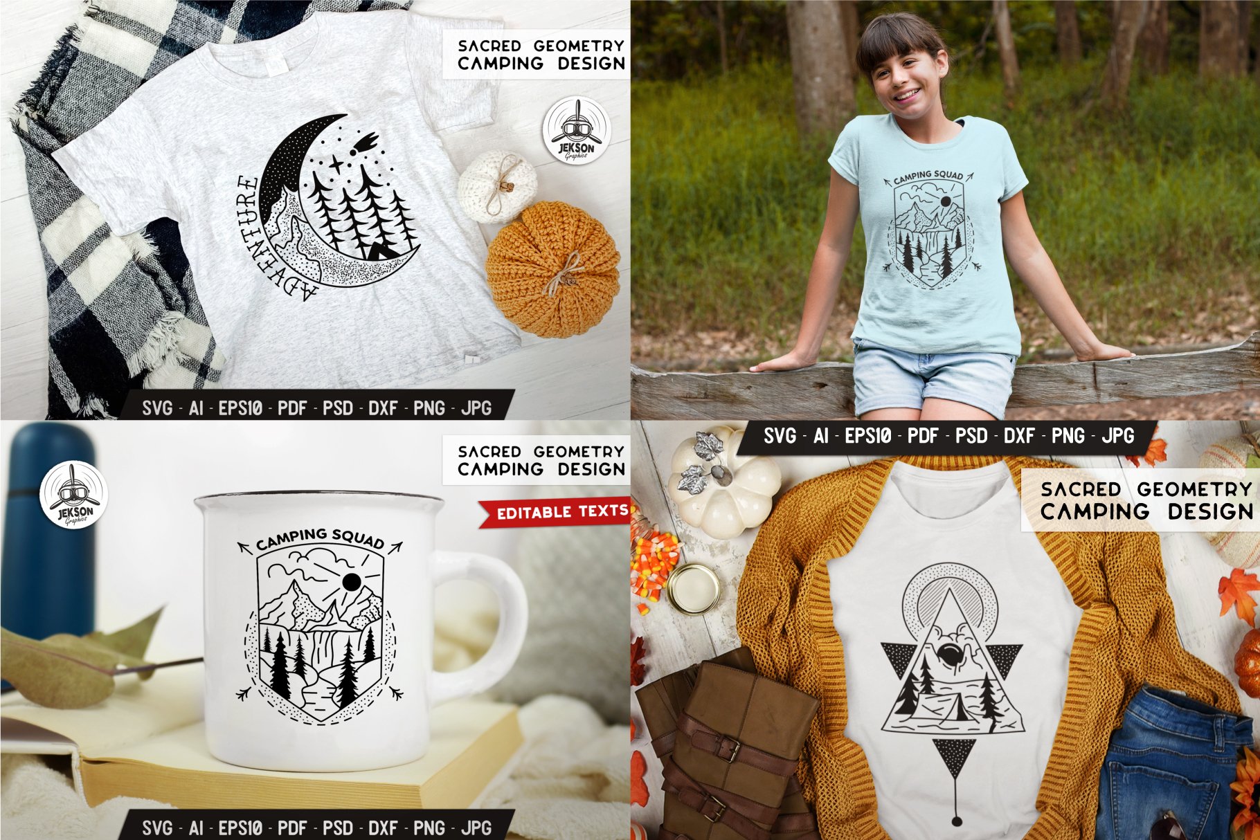 Camping SVG Bundle Printable Camping Quotes Adventure Signs view 3
