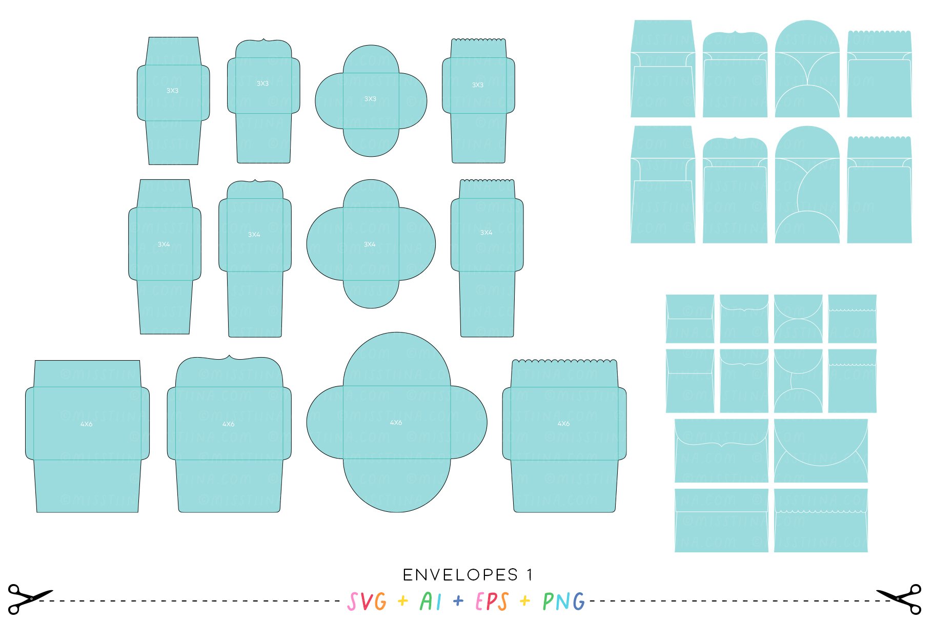 Envelopes Bundle - SVG Cutting Files view 2