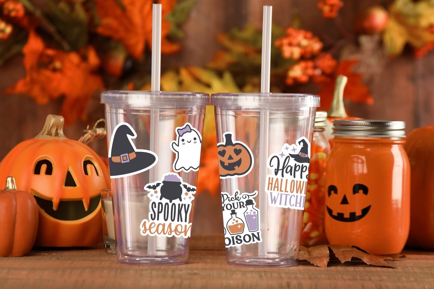 Cute Halloween sticker Bundle | Sweet Halloween stickers view 2