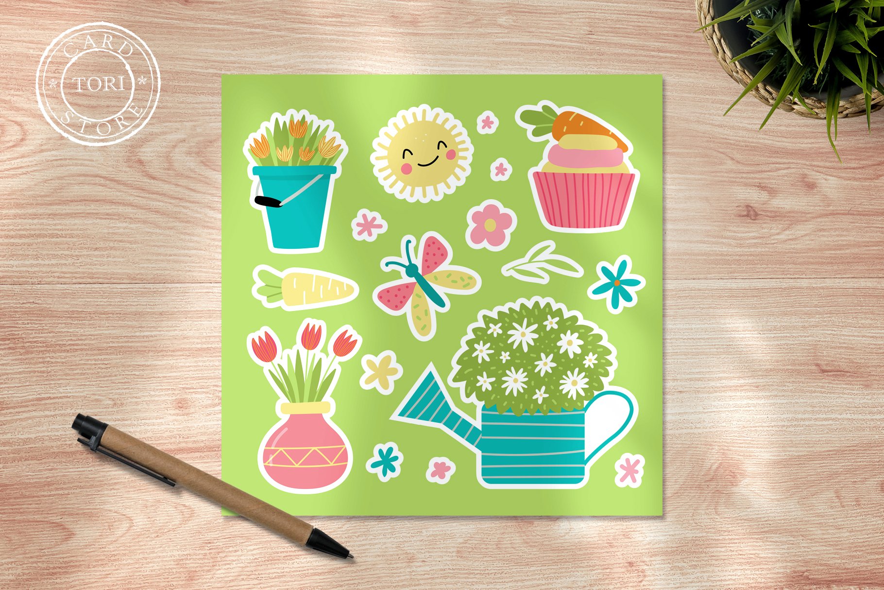Cute Spring - Printable Stickers view 2