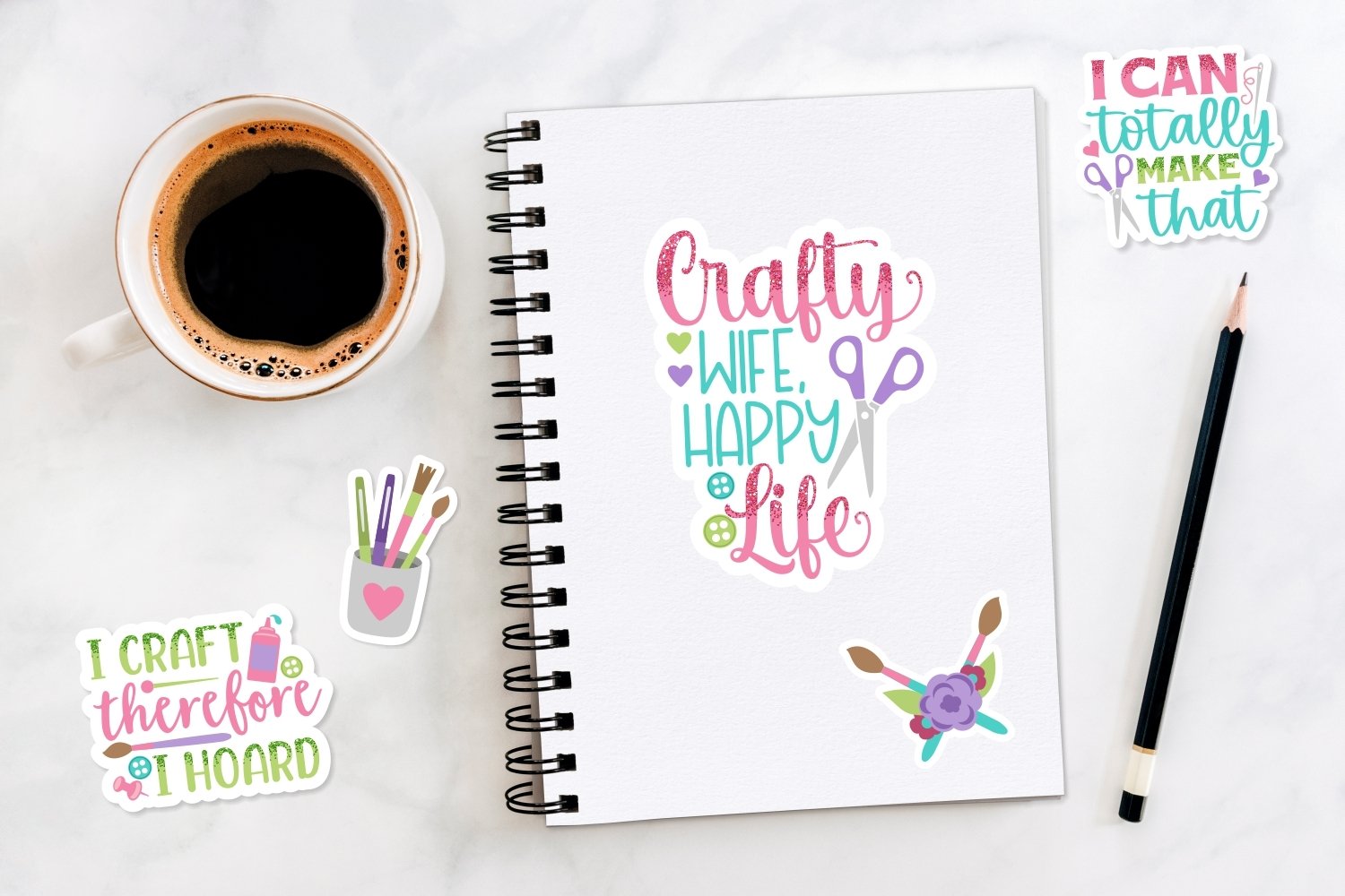 Crafting and sewing PNG Sticker Bundle- 15 designs view 3
