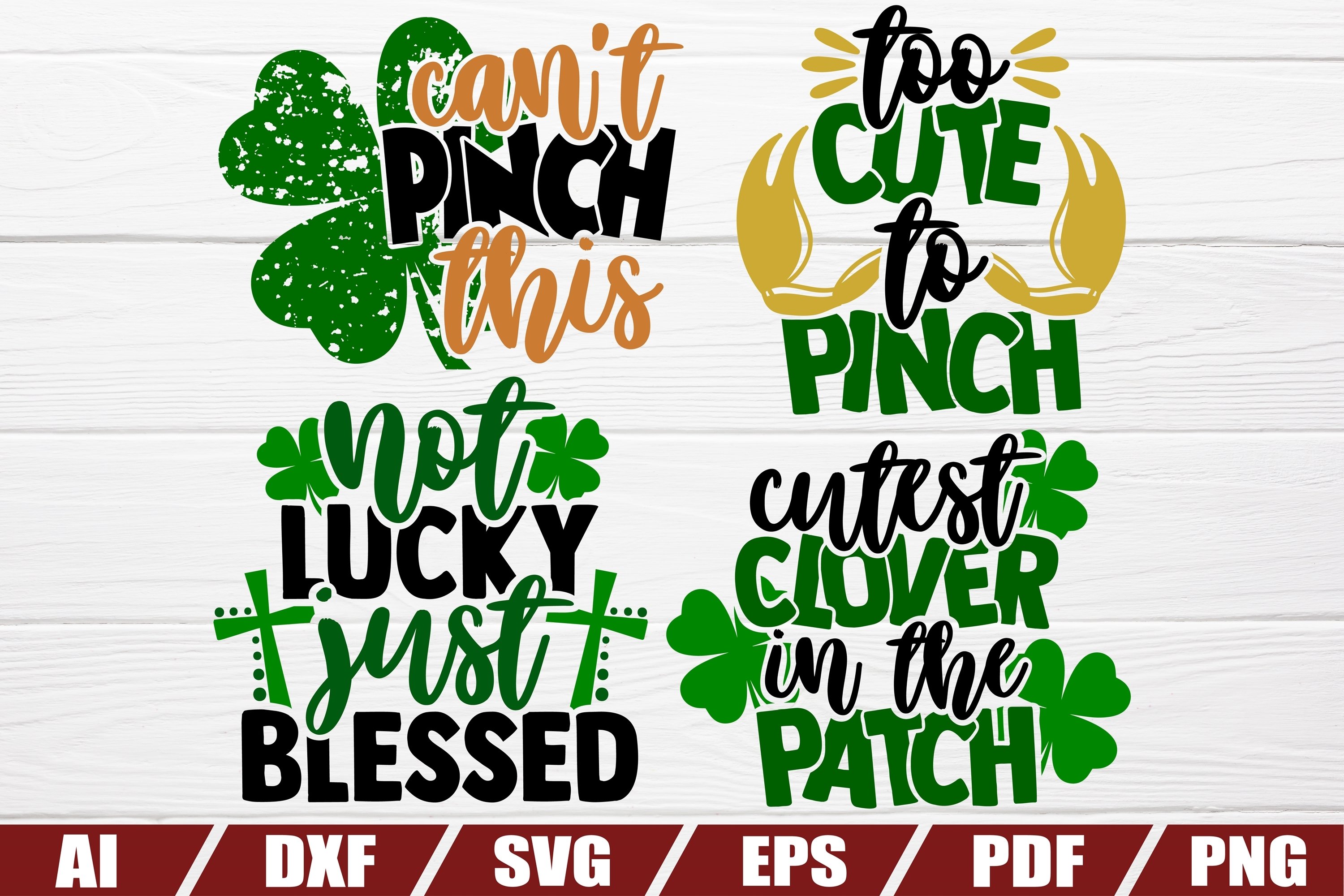 St Patricks day bundle SVG - 23 designs - DXF file - EPS view 3