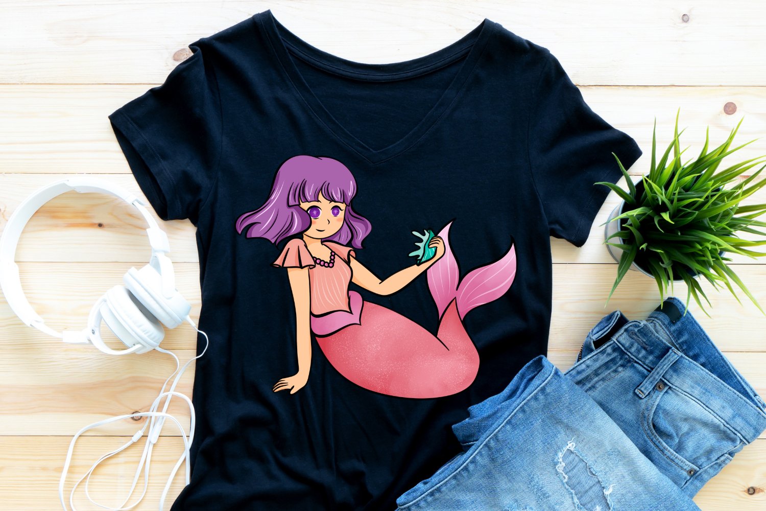 Mermaid Sticker and Clipart Bundle | Mermaid PNG view 3