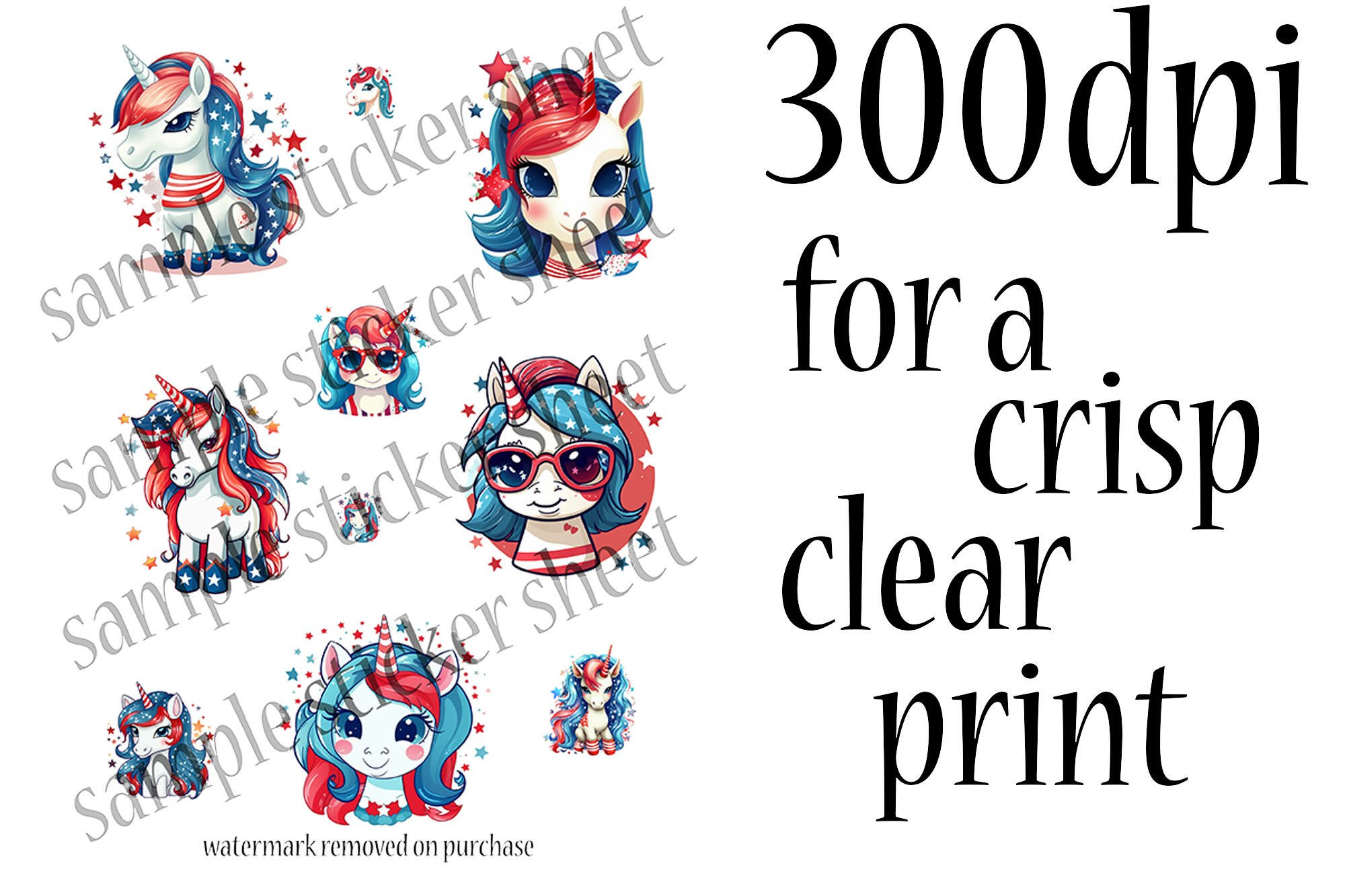 Unicorn Stickers for a Magical 4th of July Celebration view 3