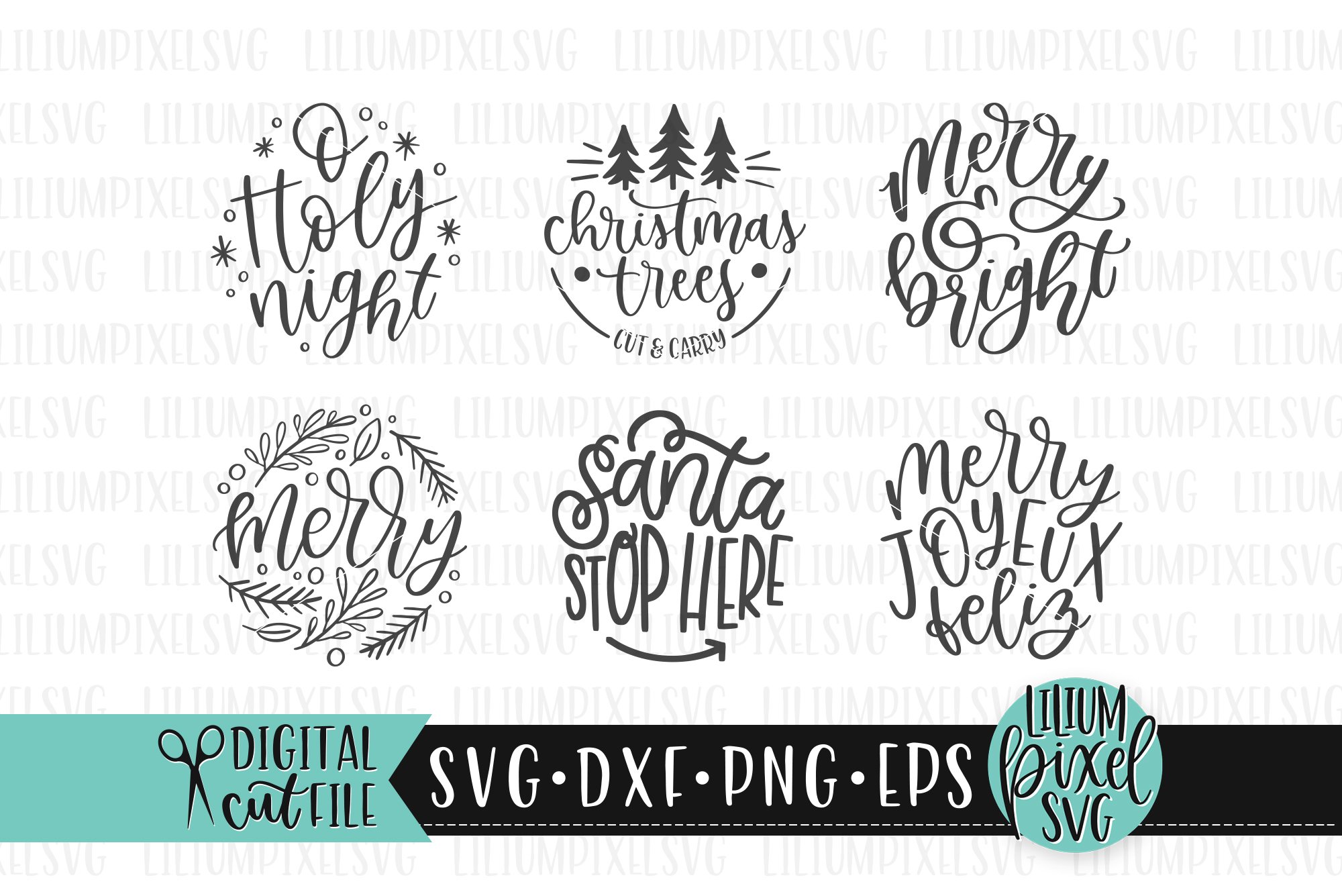 Christmas Round Sign Bundle view 2