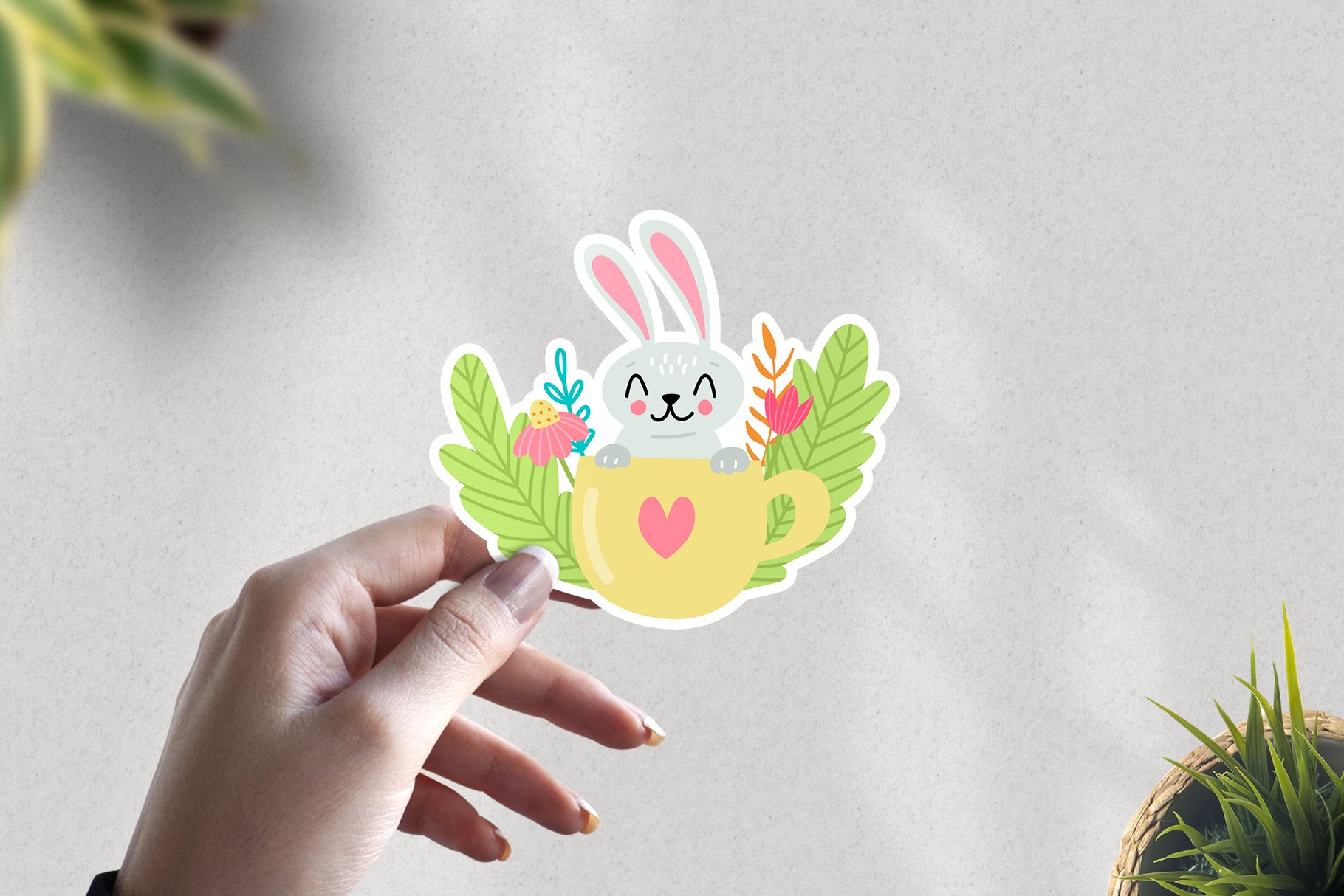 Easter bunny - Printable Stickers view 3