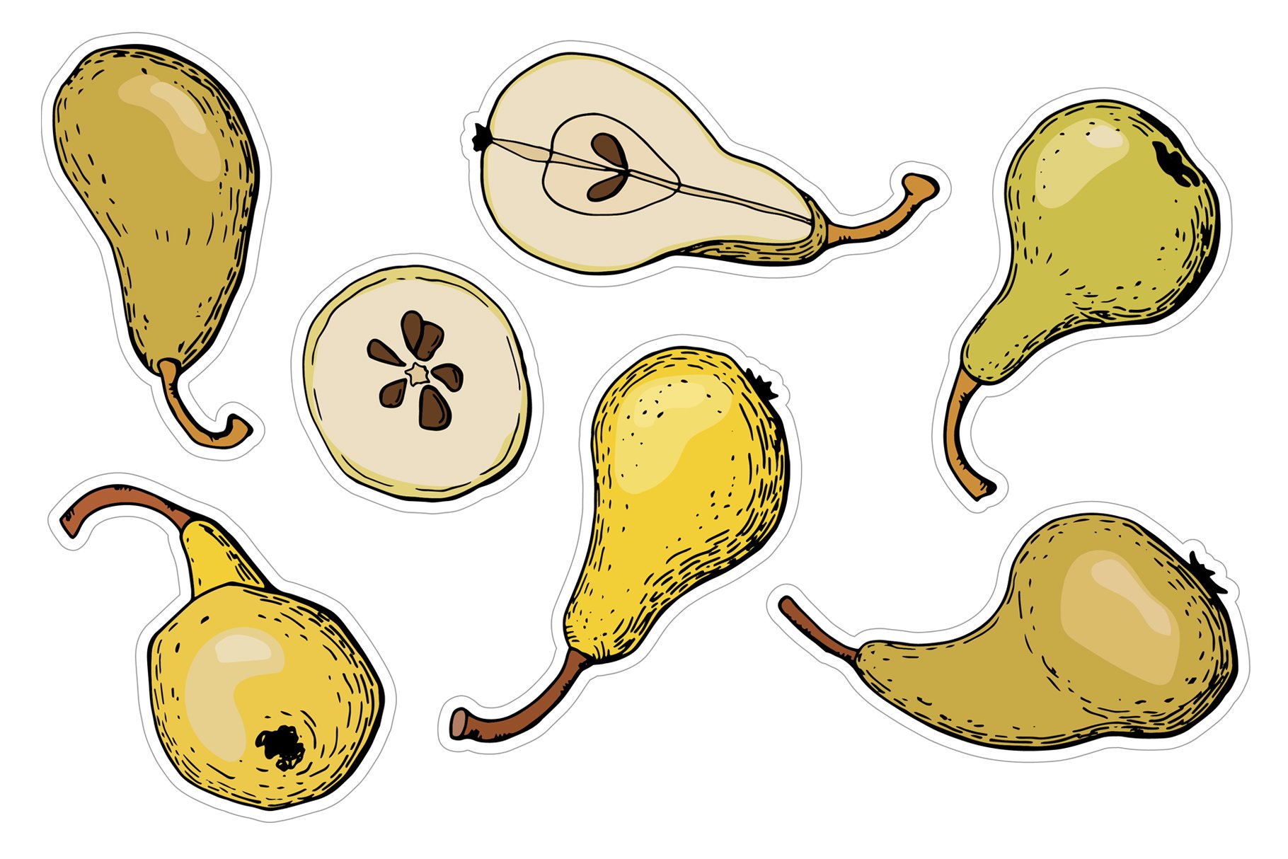 Pear / Printable Stickers Cricut Design view 2