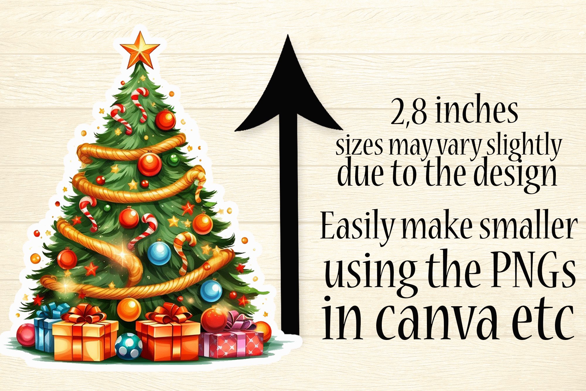 Christmas Tree Stickers for Windows, the Wall, and more! view 2