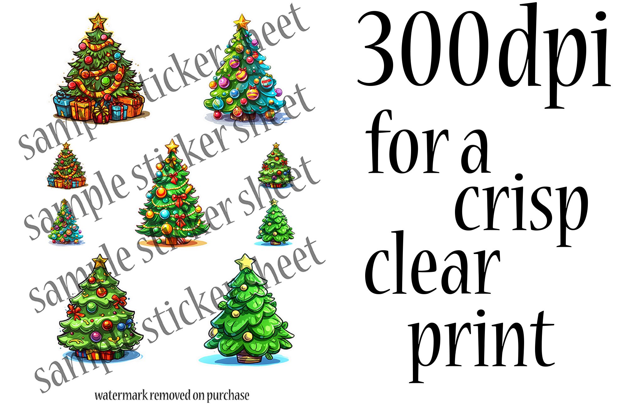 Christmas Tree Stickers for Windows, the Wall, and more! view 3