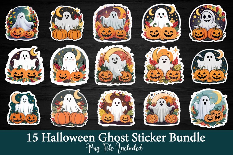 Halloween Ghost Sticker Bundle