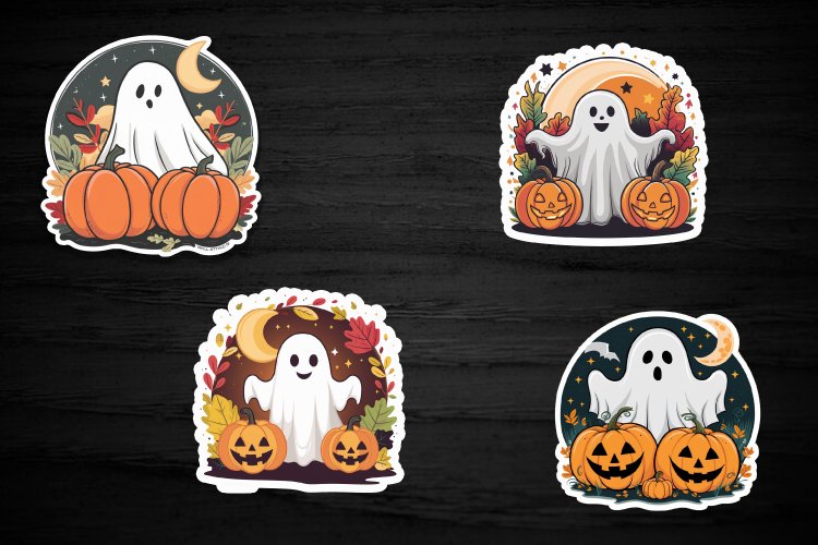 Halloween Ghost Sticker Bundle view 2