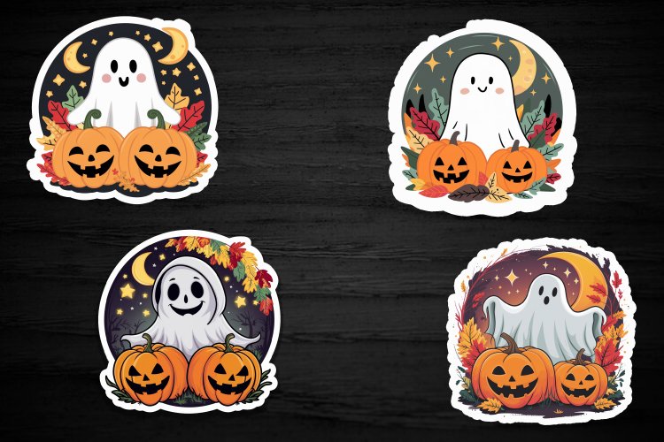 Halloween Ghost Sticker Bundle view 3