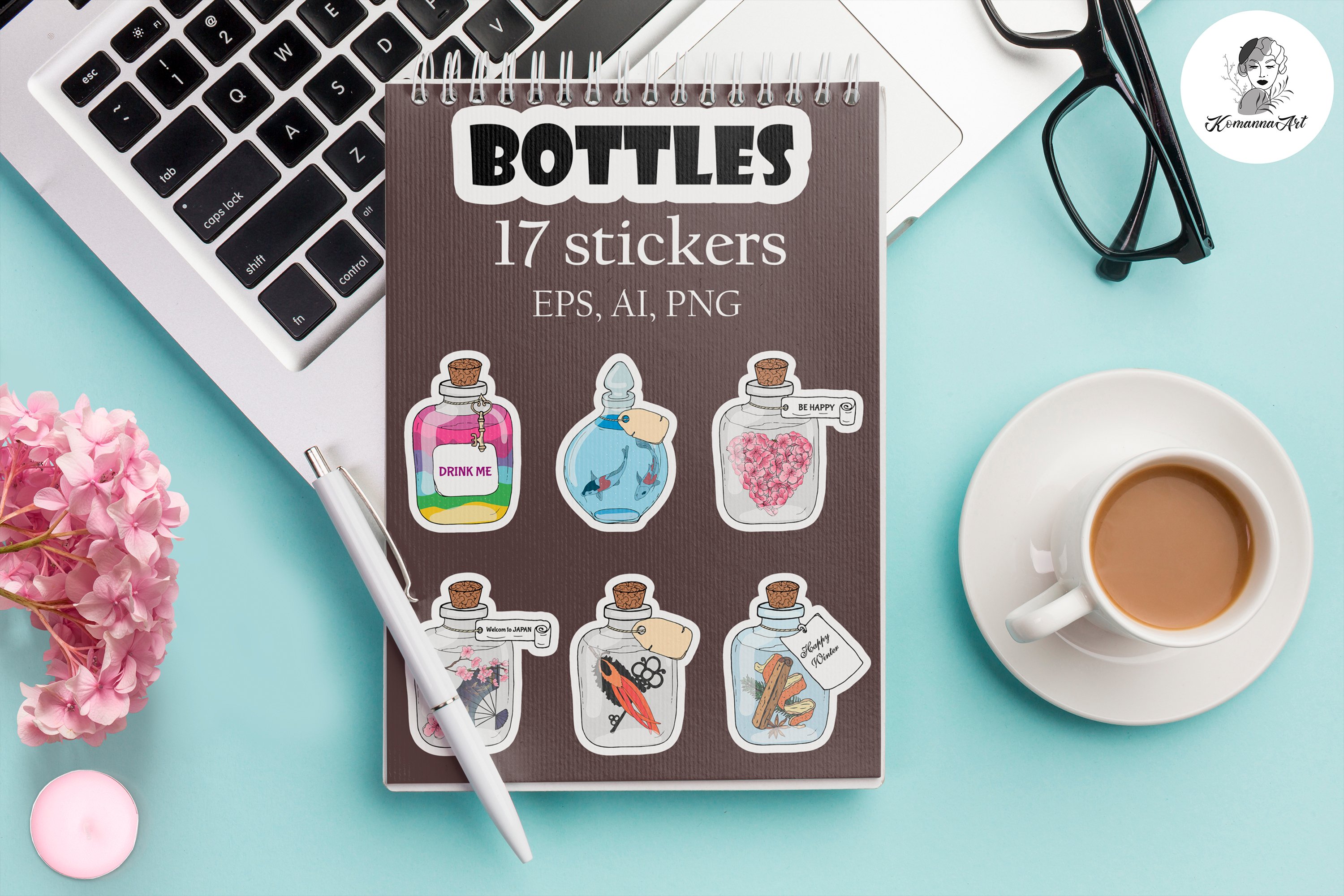 Vector BIG Bundle Stickers, Digital clipart! view 3