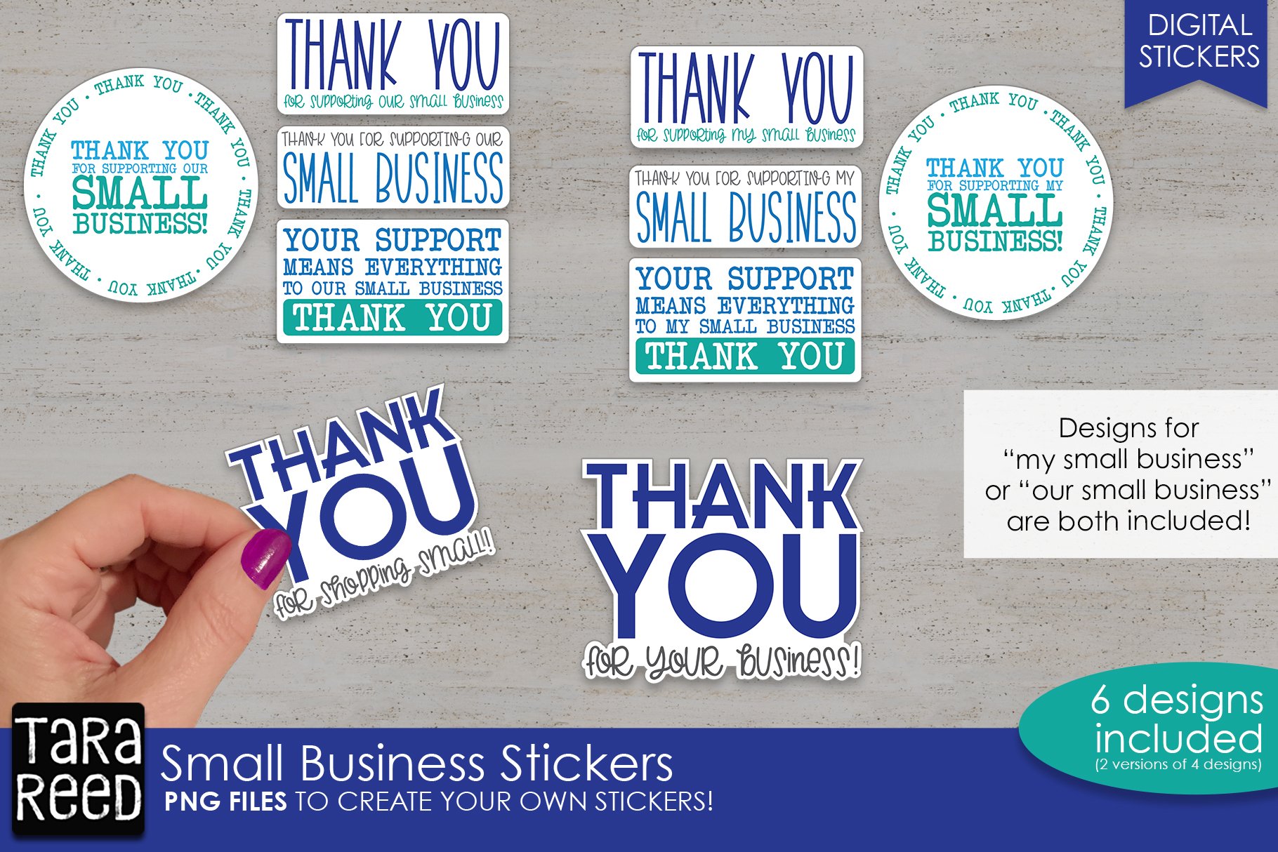 Sticker Bundle PNG - Small Business Customer Appreciation