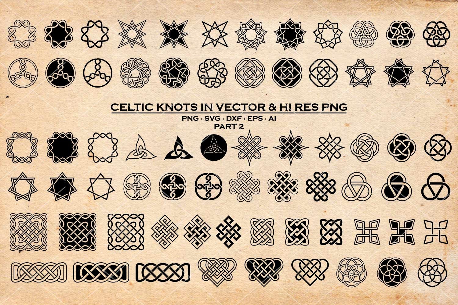 Celtic Knots SVG - Celtic Ornaments Vector Pack in SVG   PNG