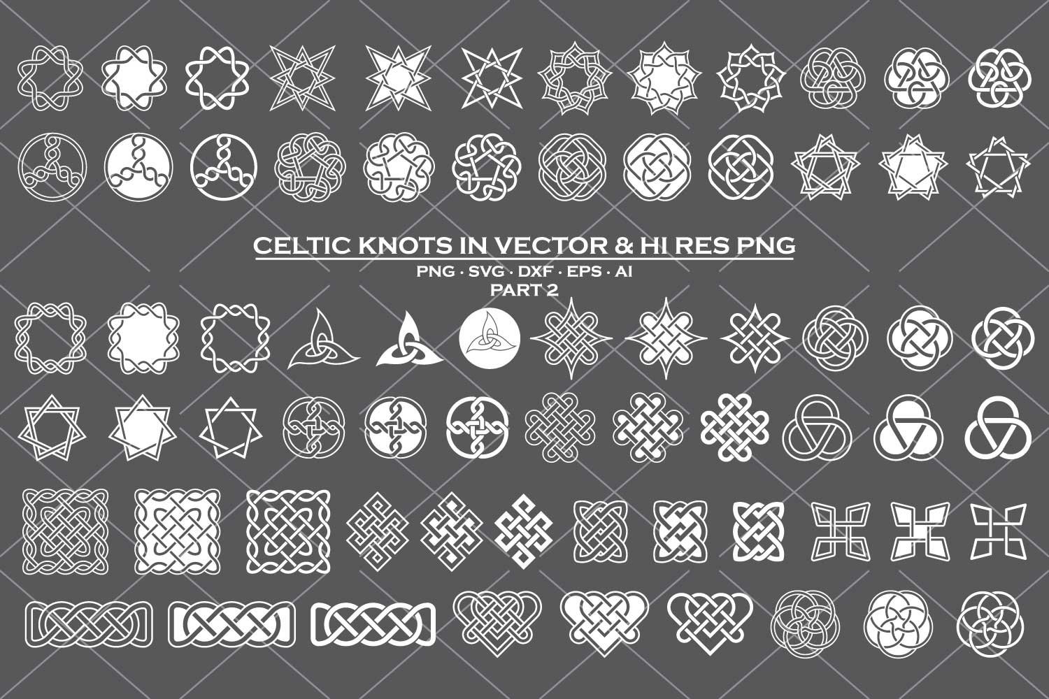 Celtic Knots SVG - Celtic Ornaments Vector Pack in SVG   PNG view 2