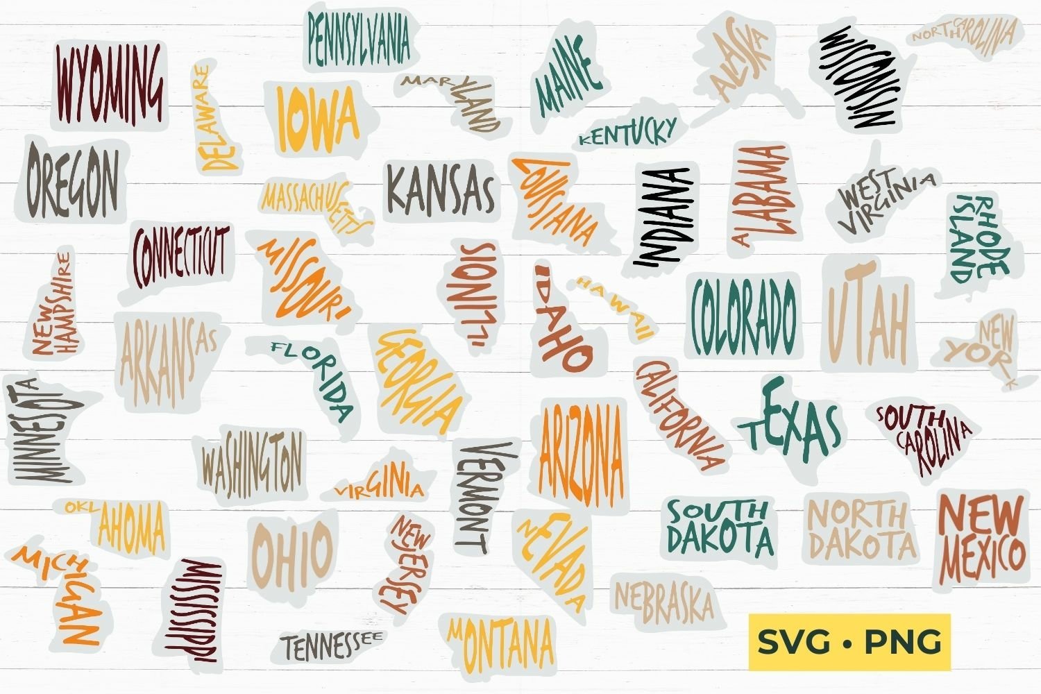 America States Sticker designs SVG Cut Files view 3