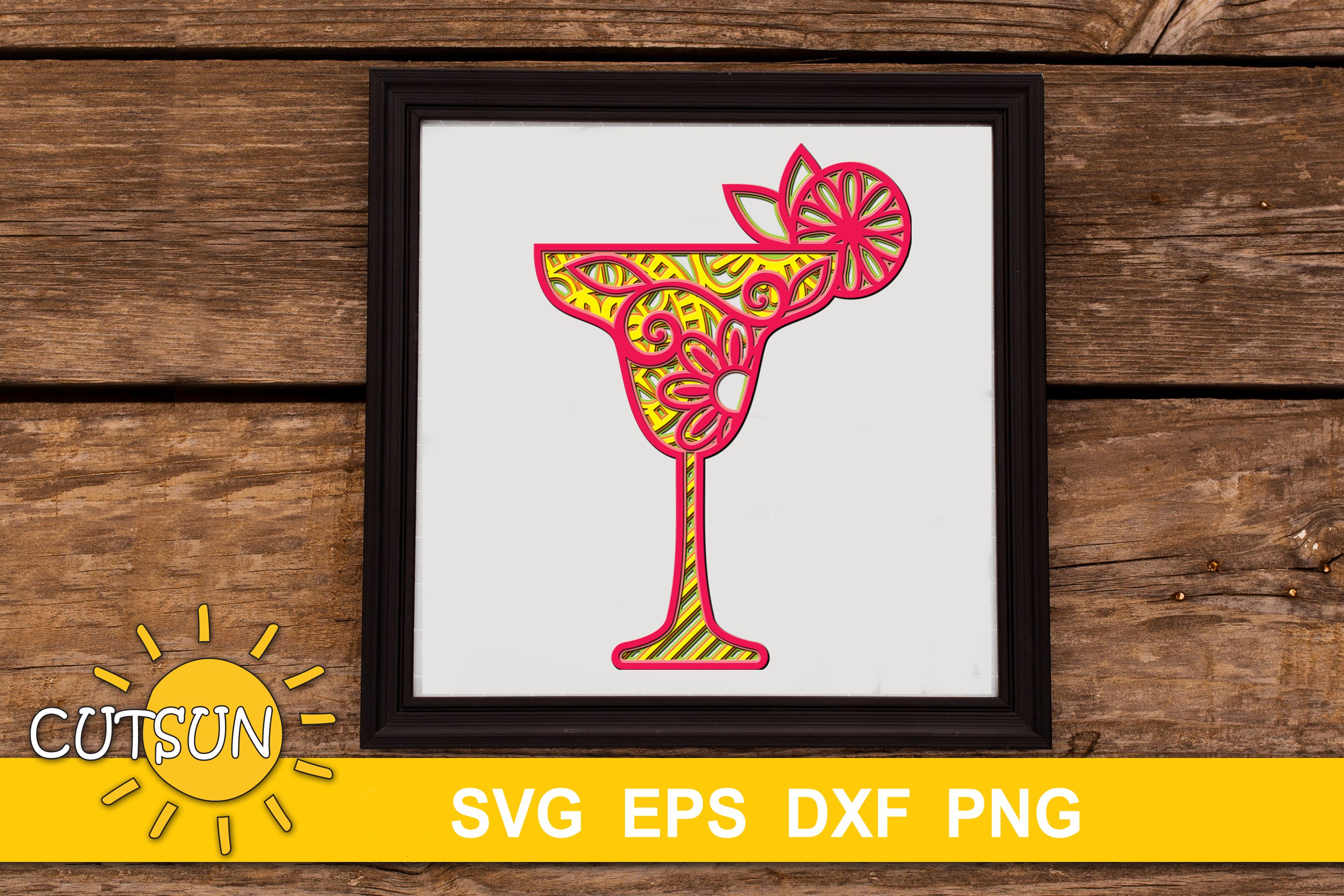 3D Layered Mandala Summer SVG bundle cut files view 2