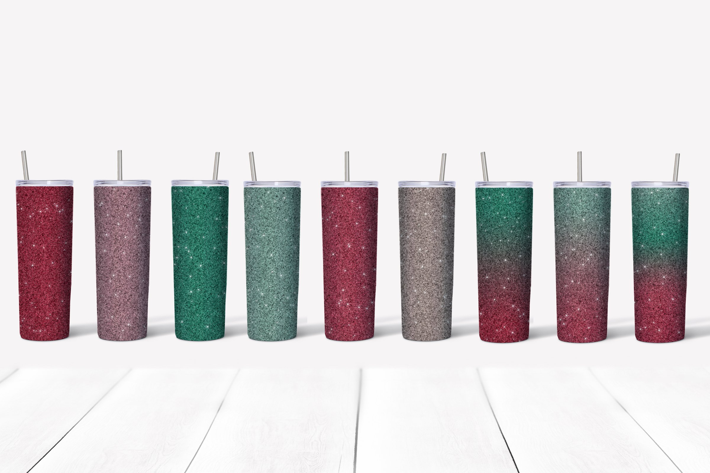 Glitter Skinny Tumbler Sublimation Wrap 20 Oz Bundle view 3