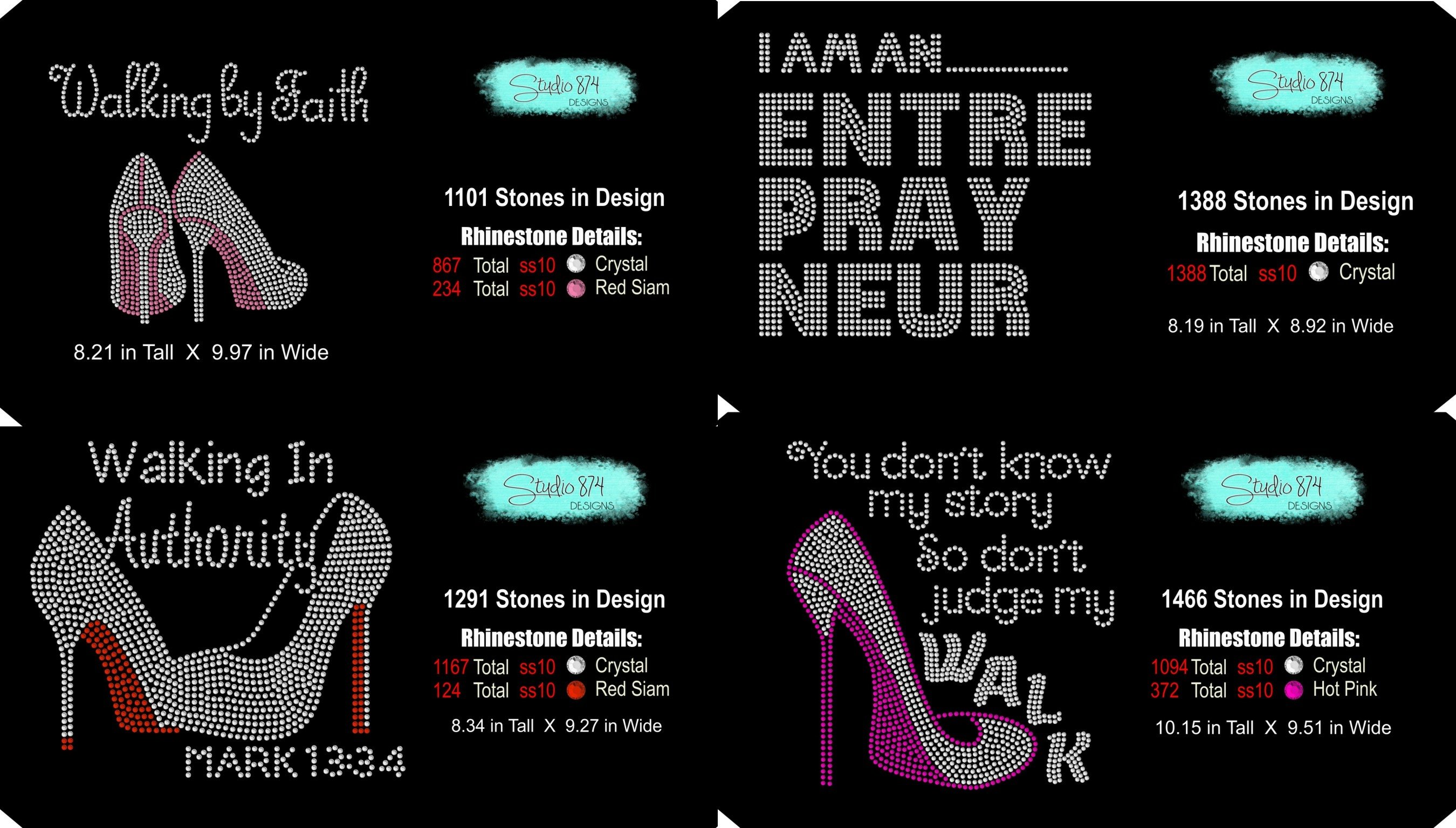 Faith Rhinestone SVG MEGA Bundle and Faux Rhinestone Design view 2