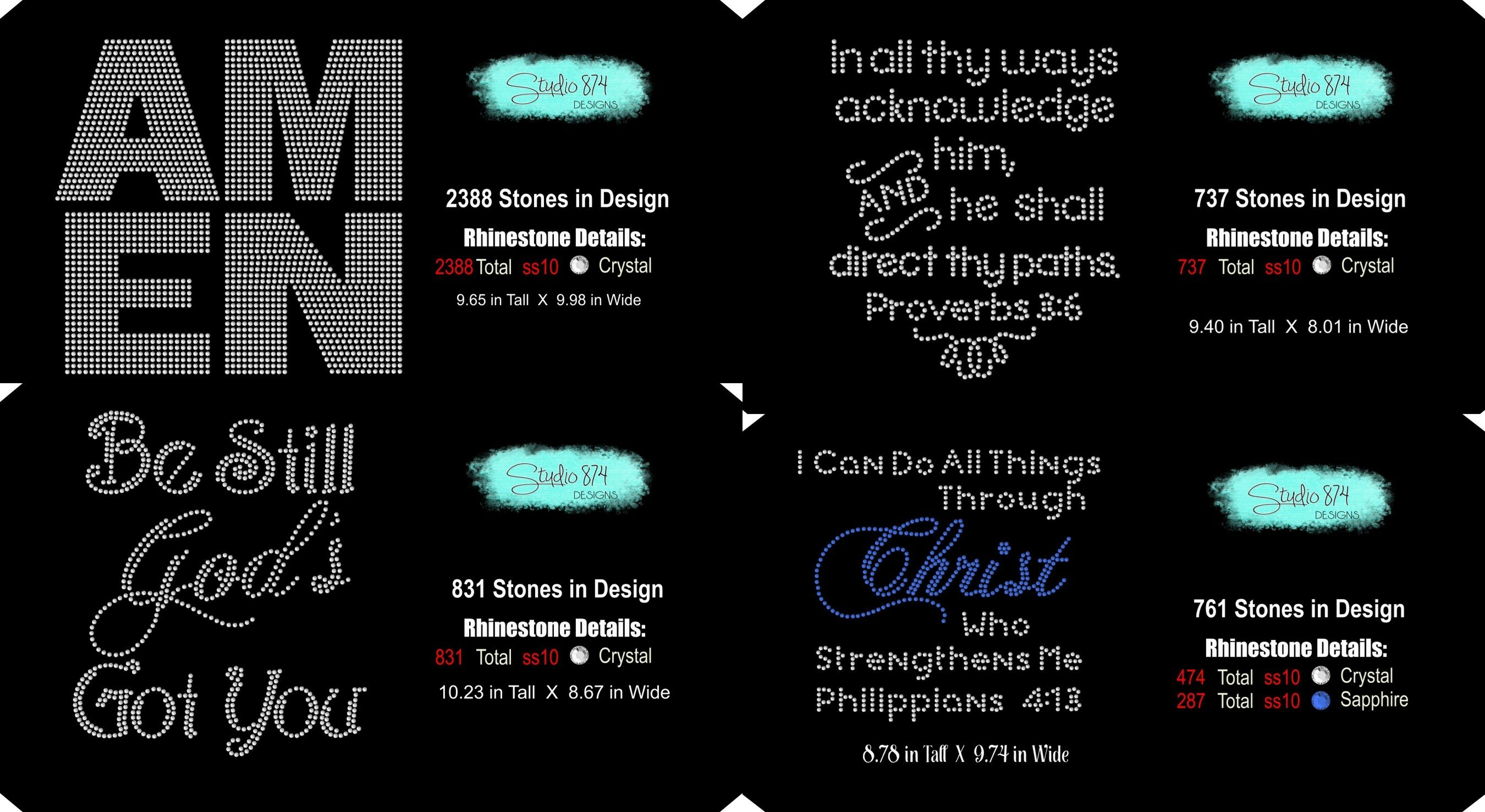 Faith Rhinestone SVG MEGA Bundle and Faux Rhinestone Design view 3