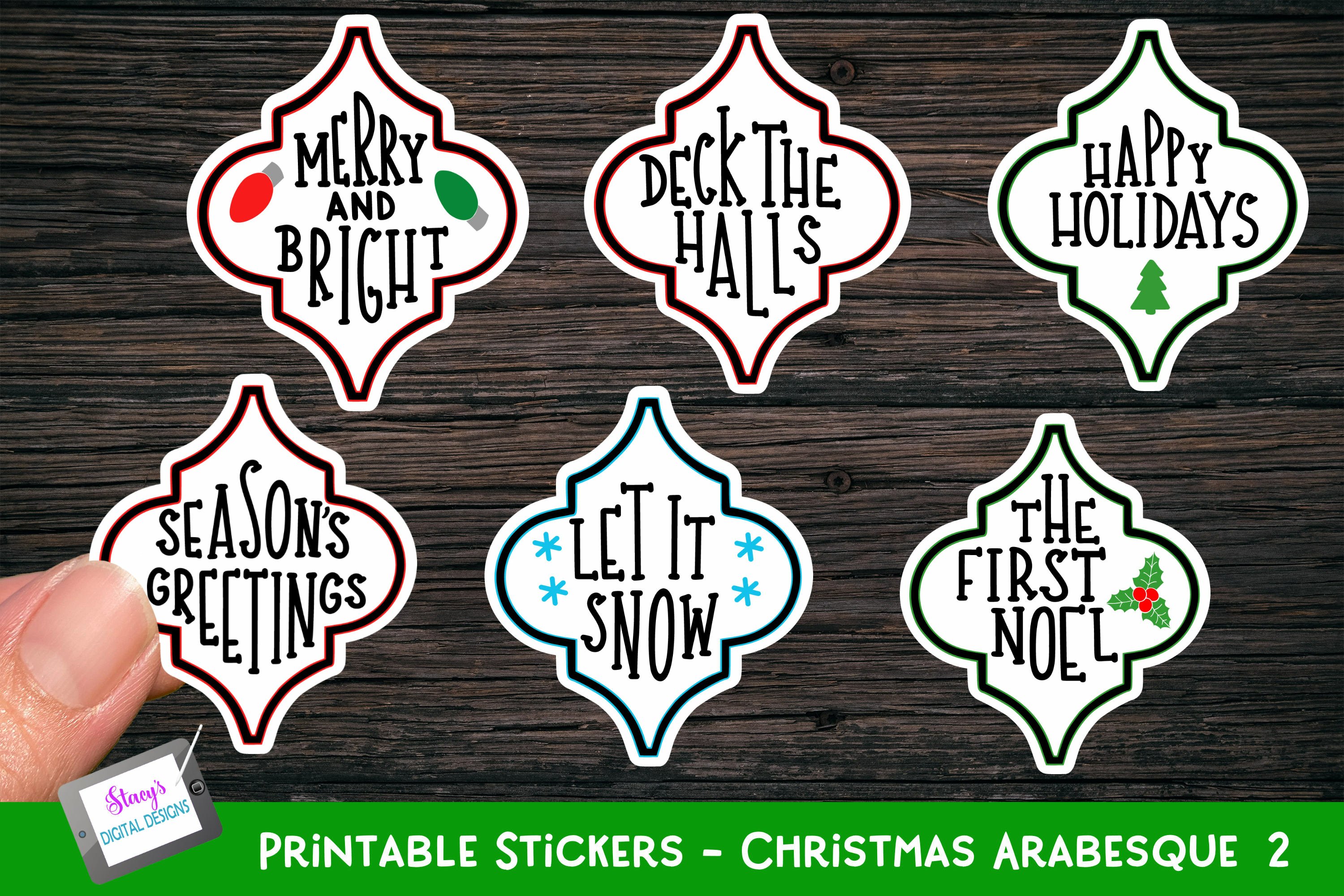 Christmas Stickers | Printable Arabesque Stickers Vol. 2