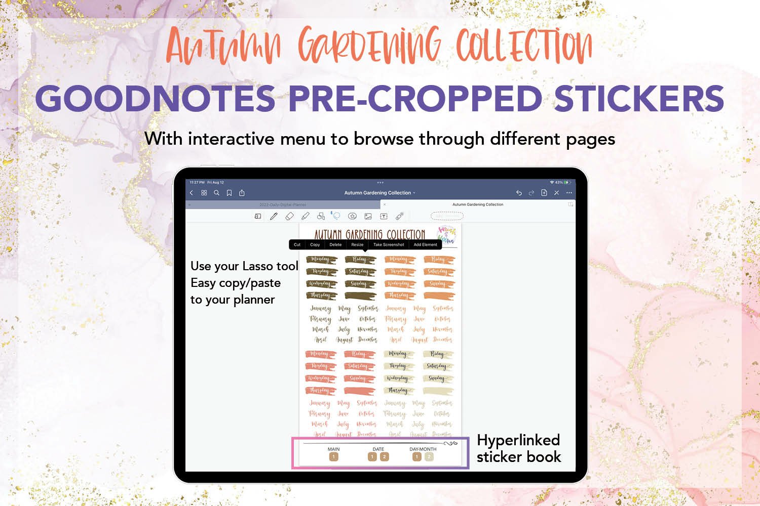 Autumn Digital Planner Stickers Bundle view 2