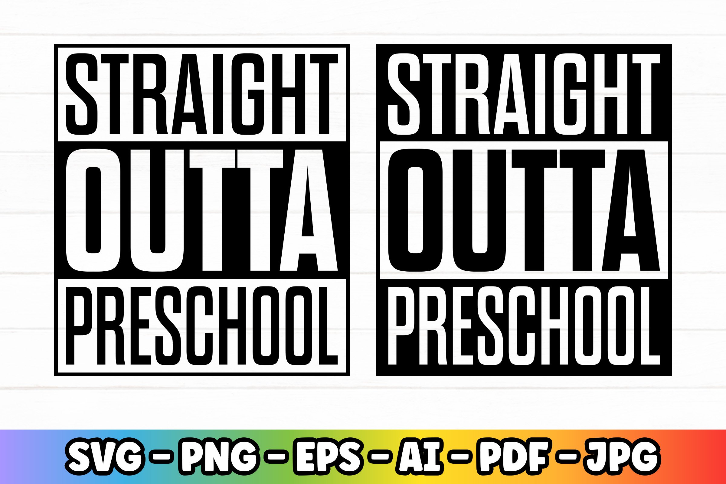 Straight Outta SVG Files| Pre-k Preschool Kindergarten | SVG view 3