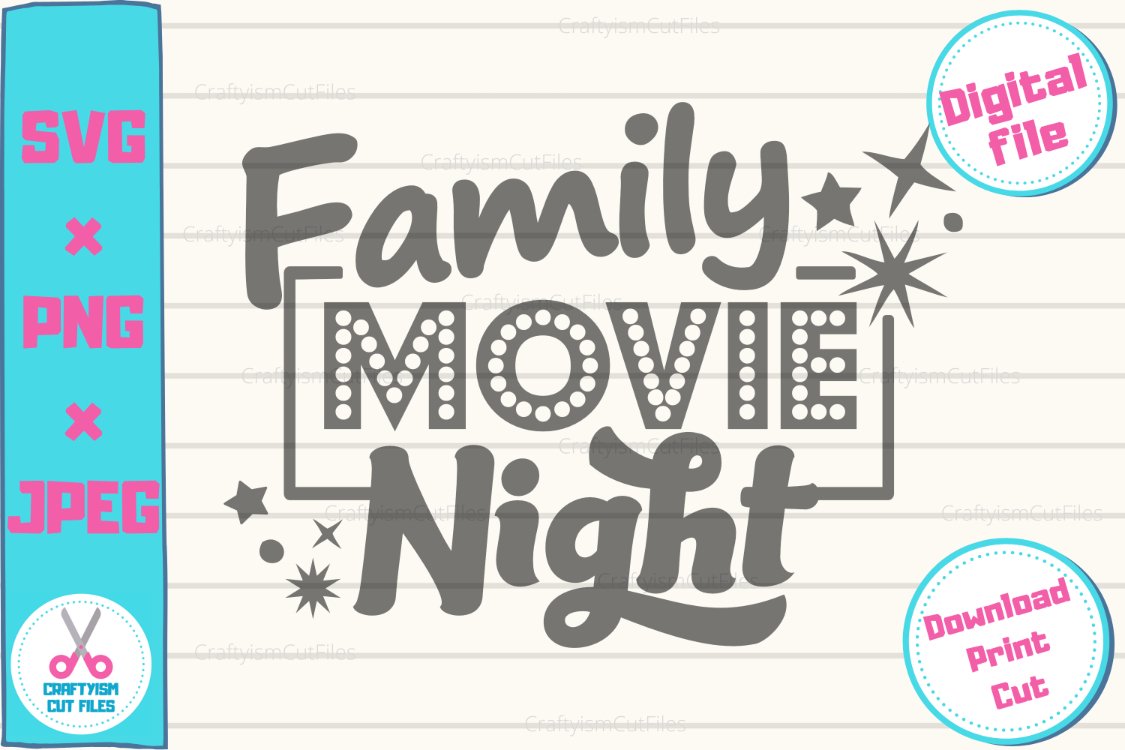 A Year of Themed Movie Nights SVG Cut File Bundle view 3