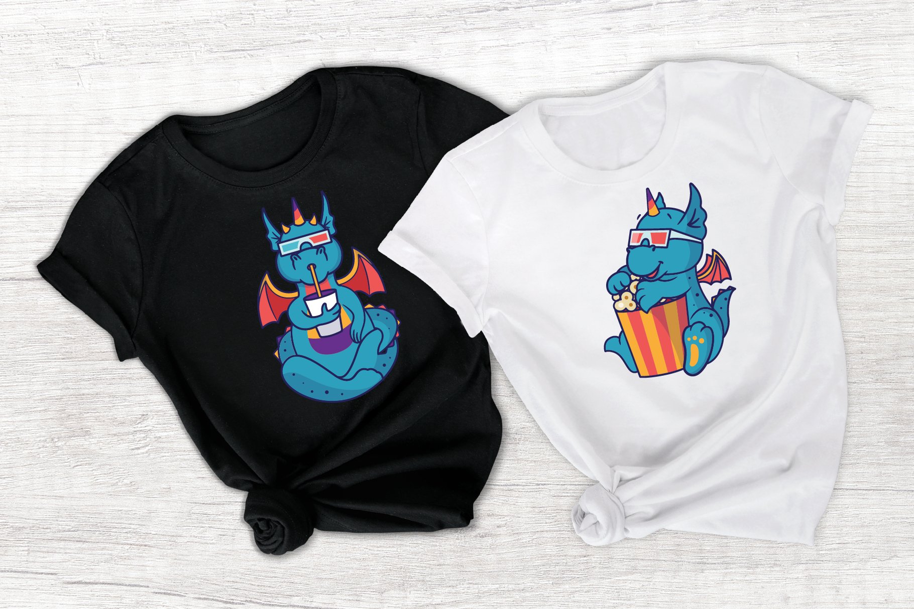 Rainbow Dragon, unicorn monster. Printable stickers sub view 2