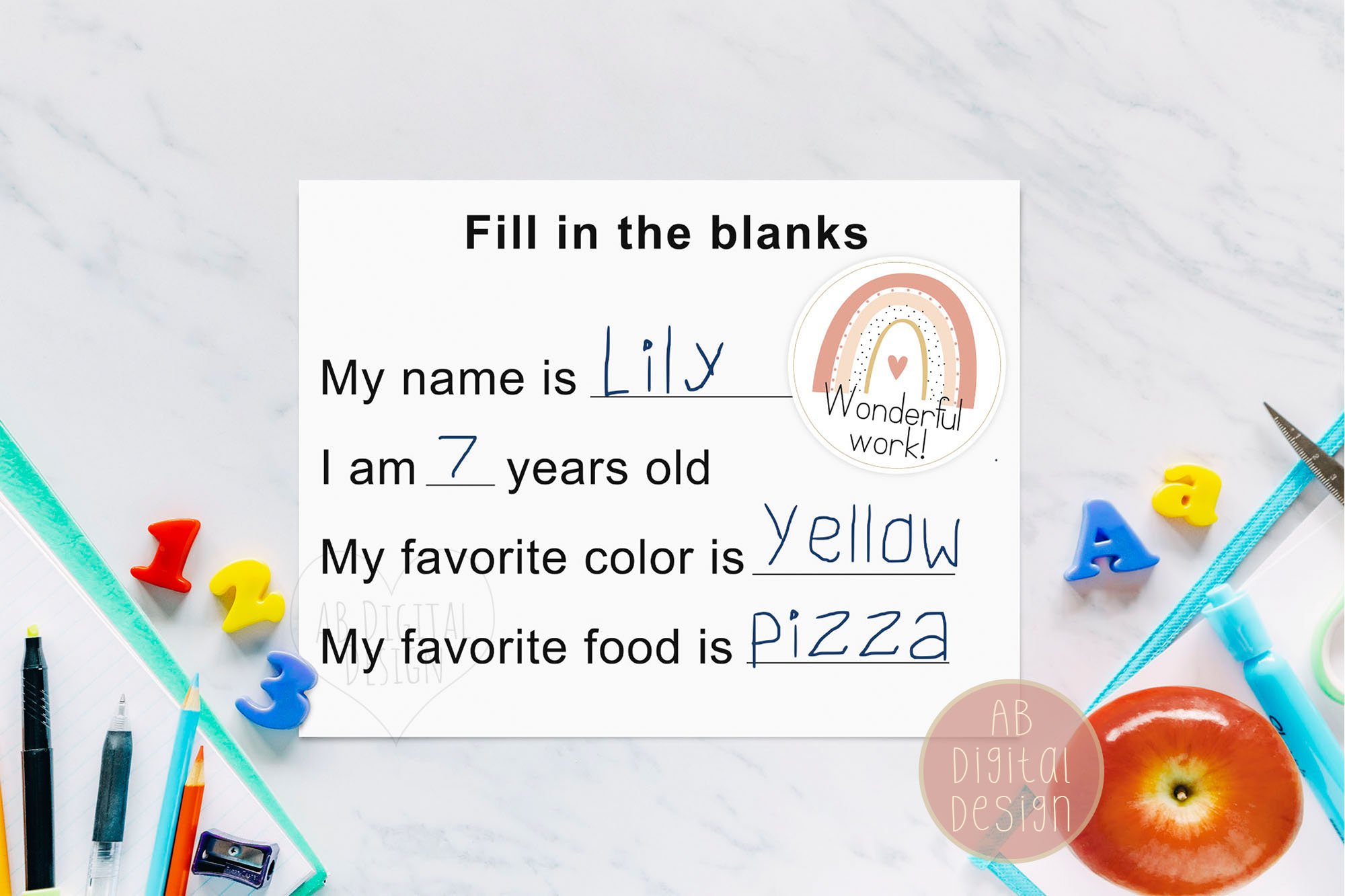 Rainbow Reward Stickers for Kids | School Teacher Stickers view 2