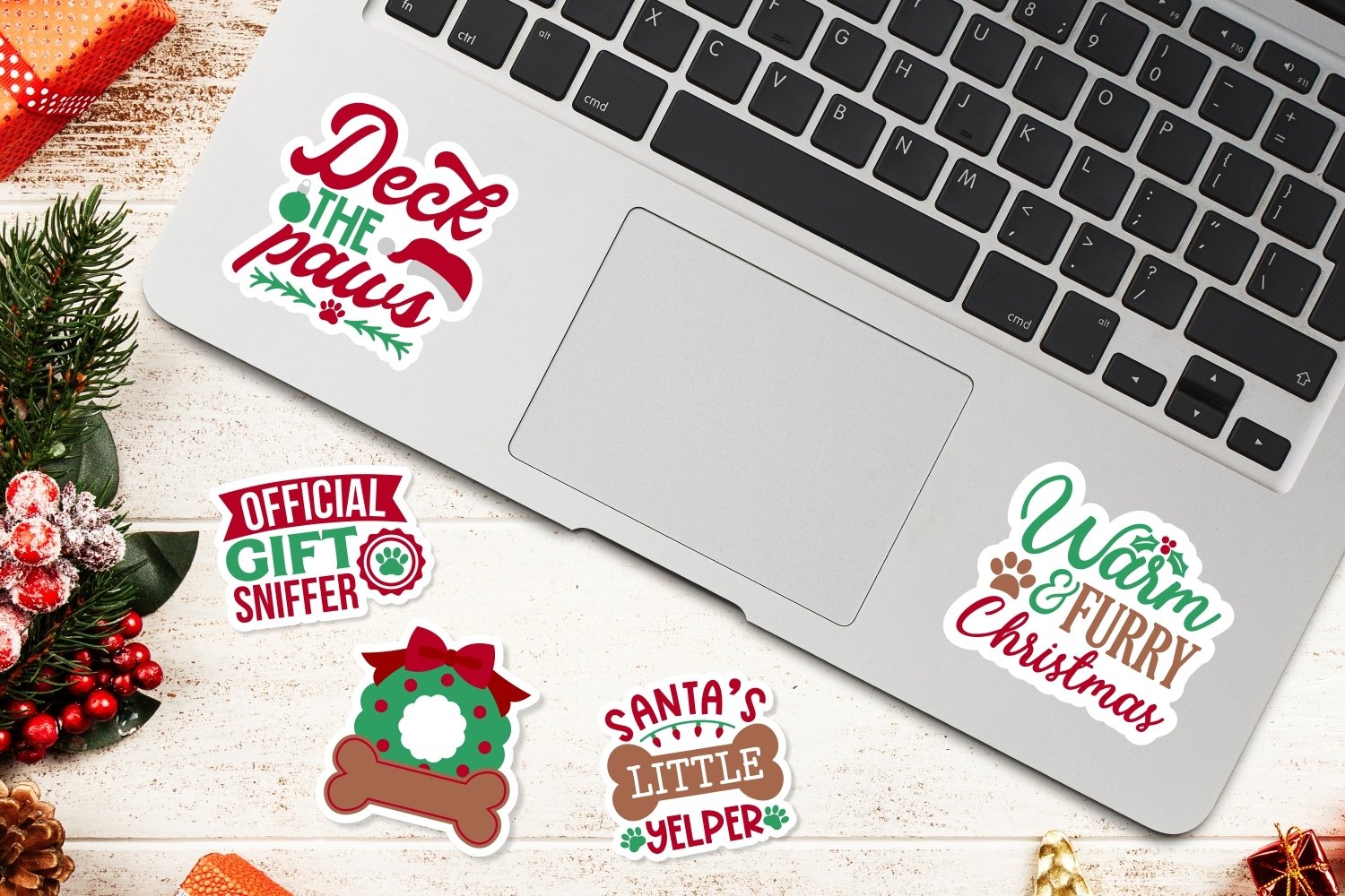 Dog Pet Christmas sticker bundle - 17 designs view 3