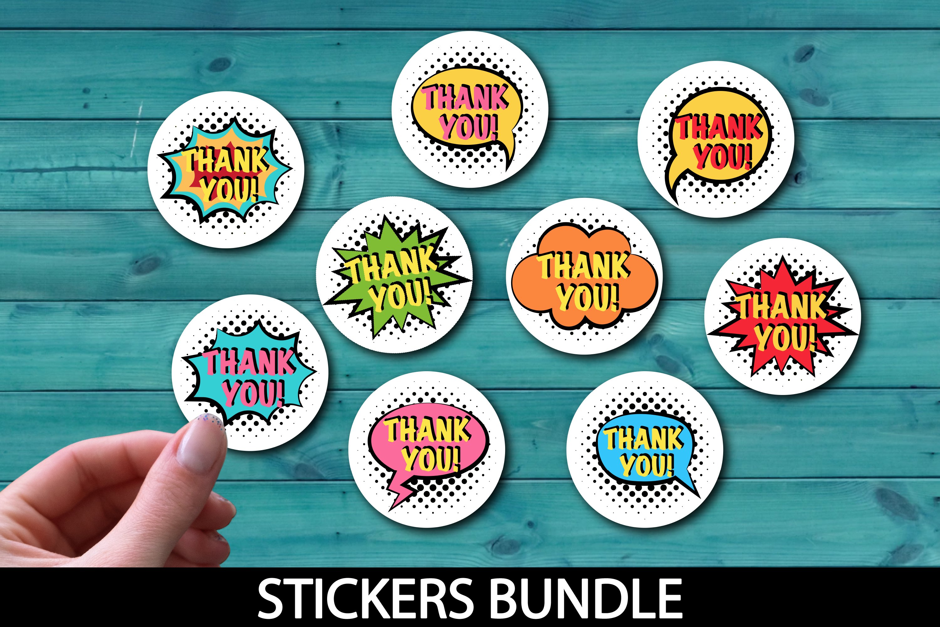 9 Small Business Stickers set, 9 Packaging labels PNG