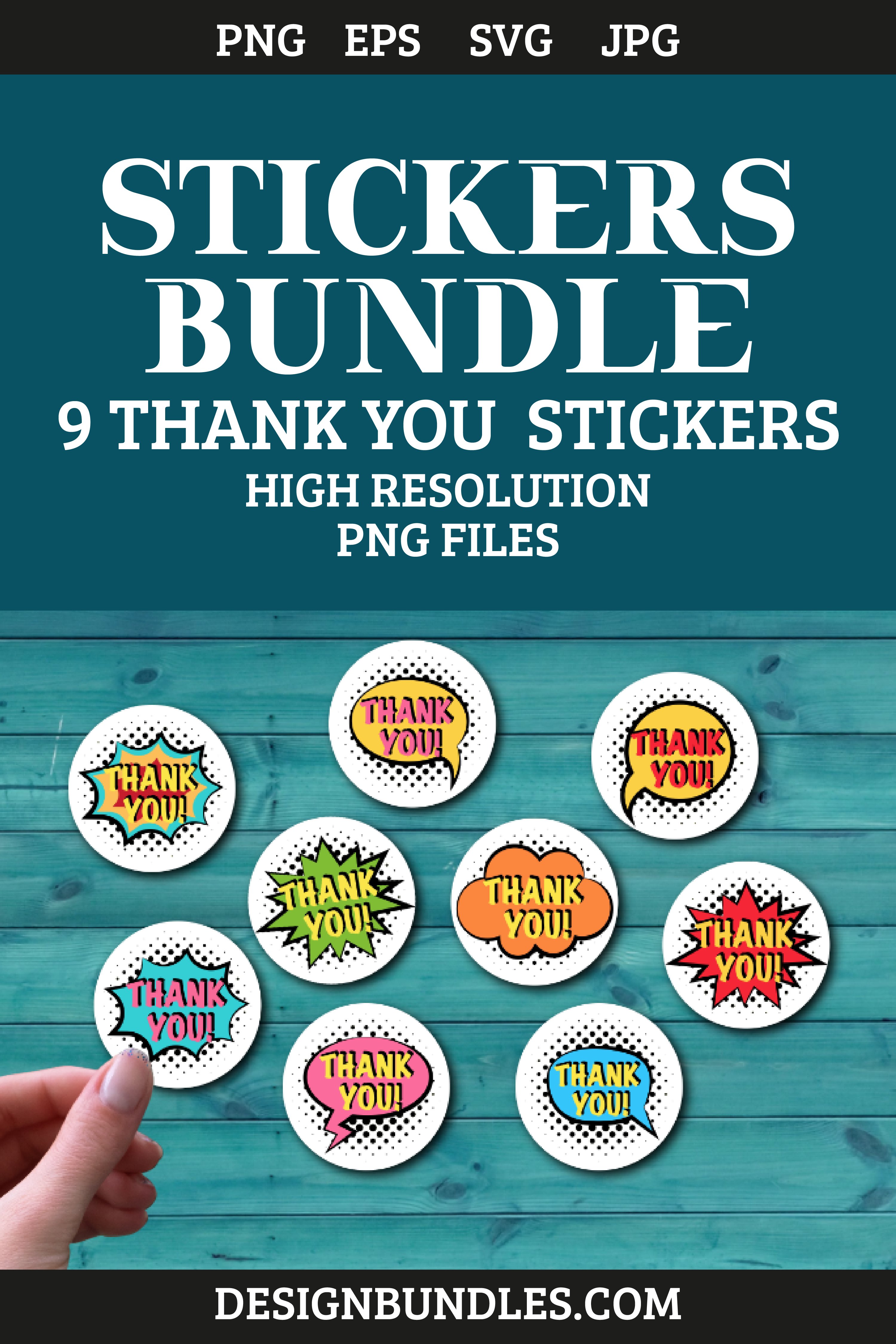 9 Small Business Stickers set, 9 Packaging labels PNG view 2