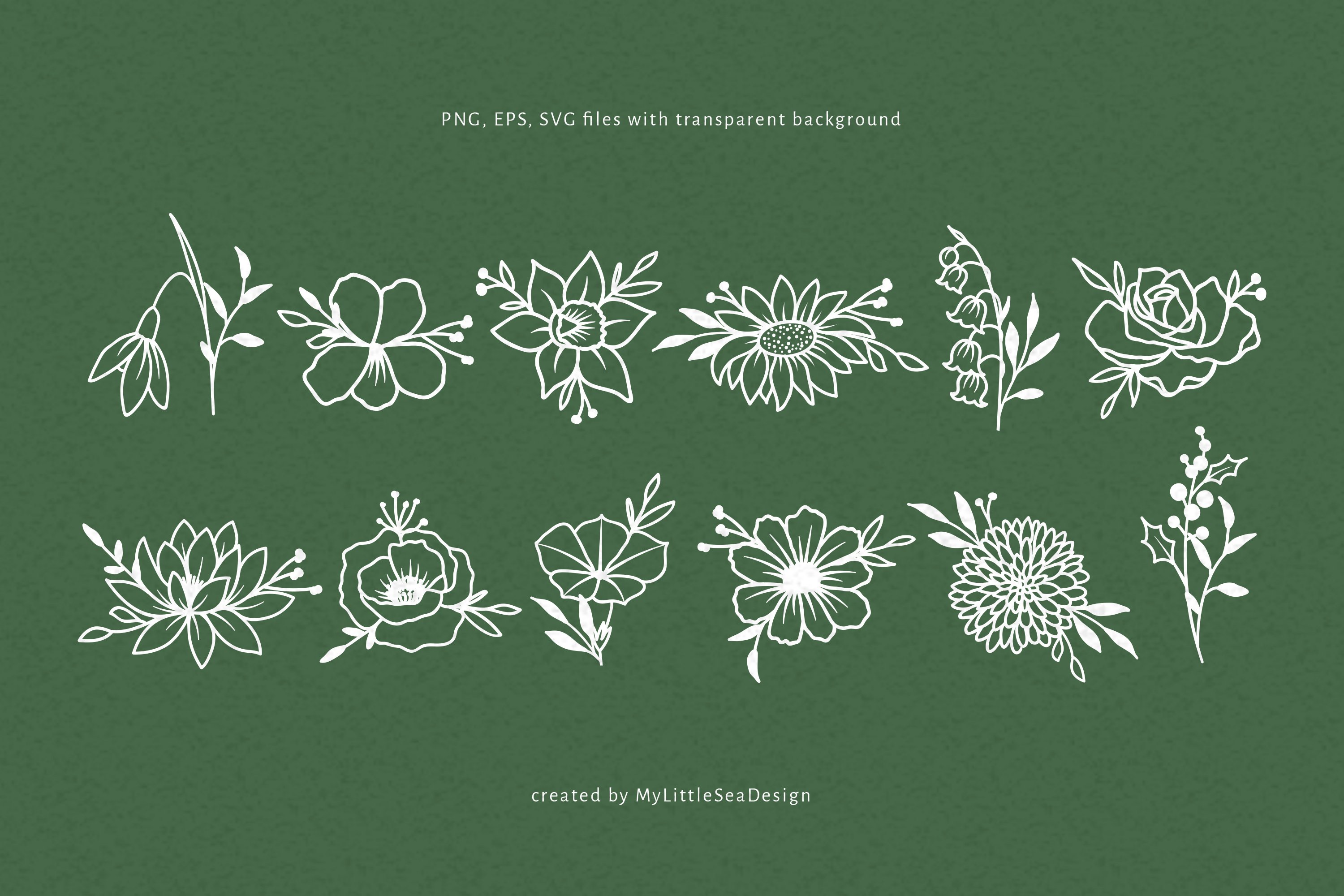 Birth Month Flowers SVG Bundle view 2
