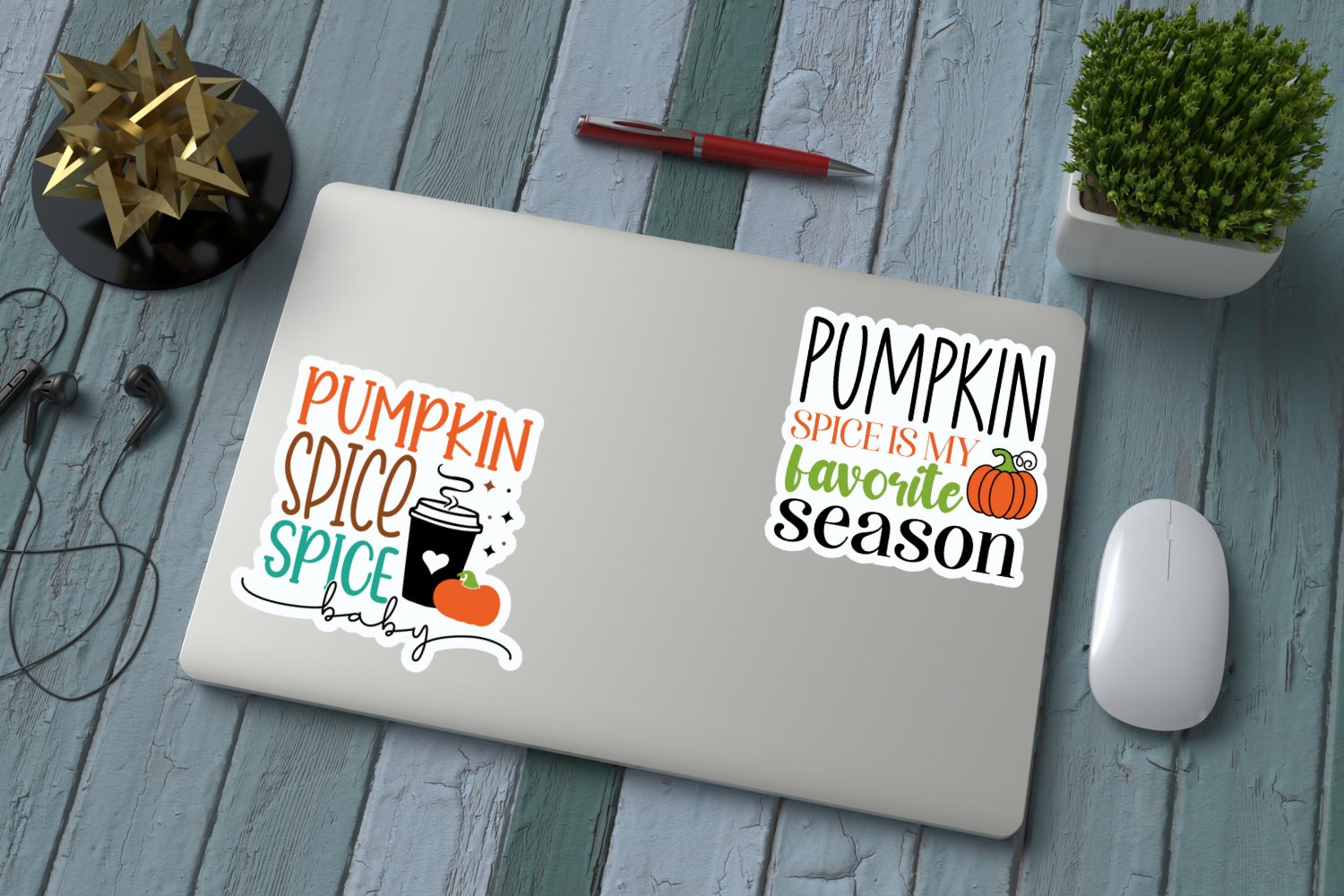 Pumpkin Sticker Bundle, Fall Sticker Bundle, Autumn Stickers view 2
