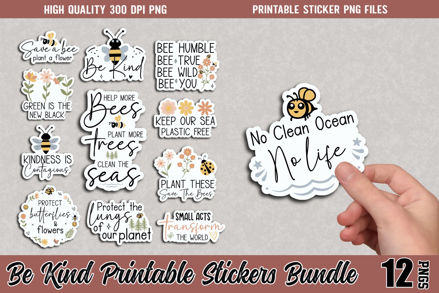 Be Kind Sticker Bundle, Kindness Sticker Bundle