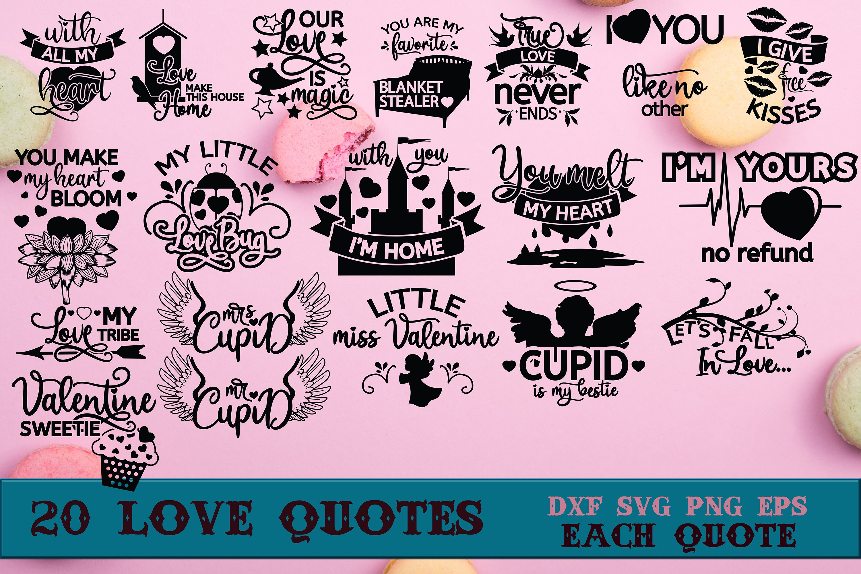 Valentine BUNDLE Valentines day SVG for t-shirt Design LOVE view 3