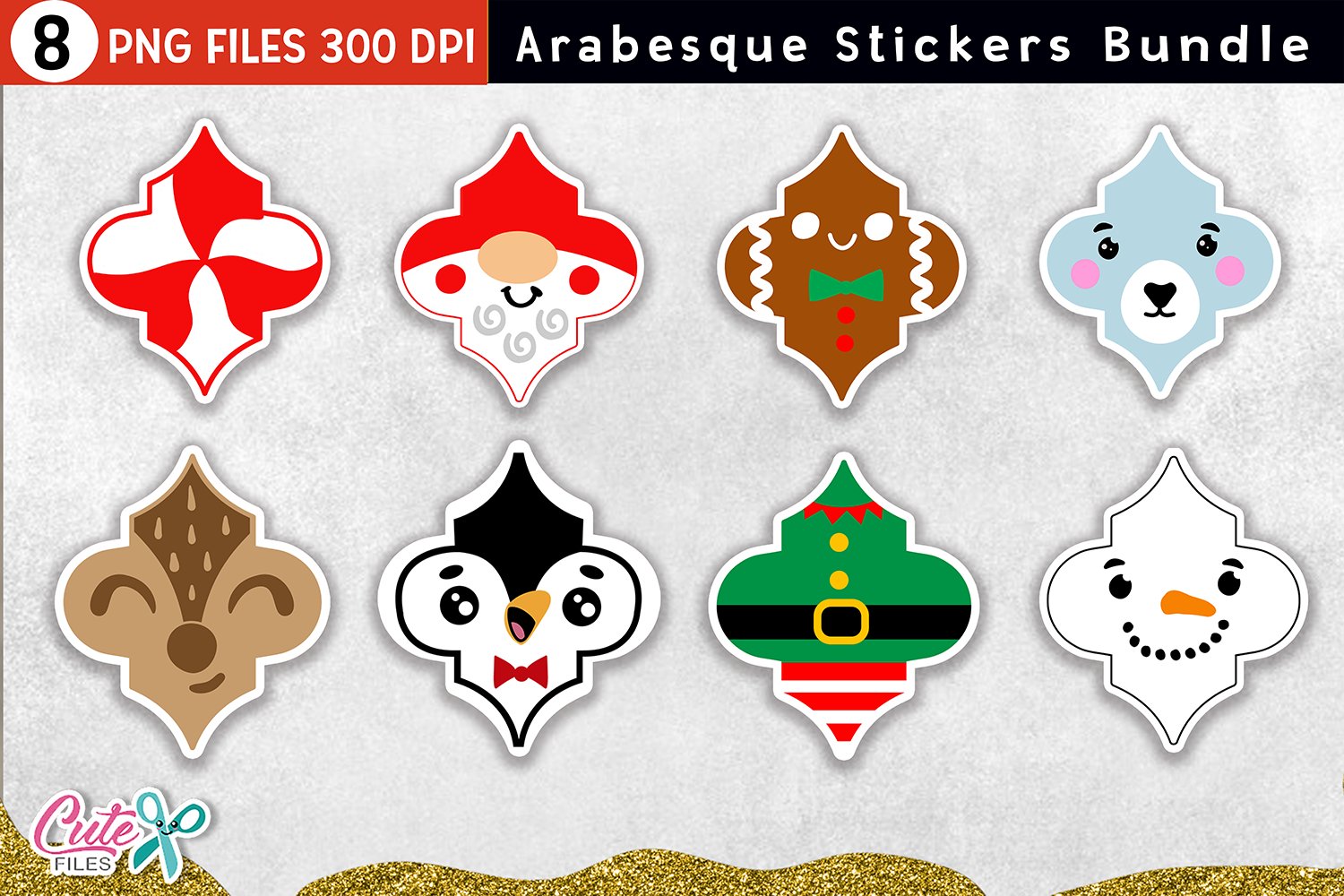 Huge Christmas Stickers bundle for print and cut stickers view 3