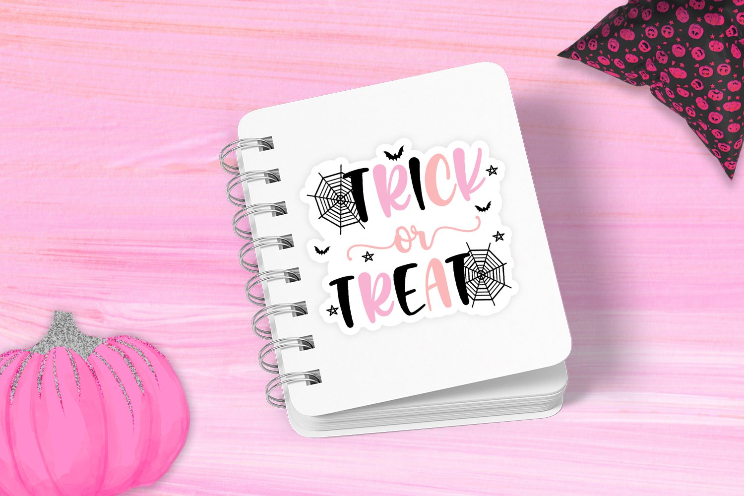 Pink Halloween Stickers Bundle I Printable Halloween Sticker view 2